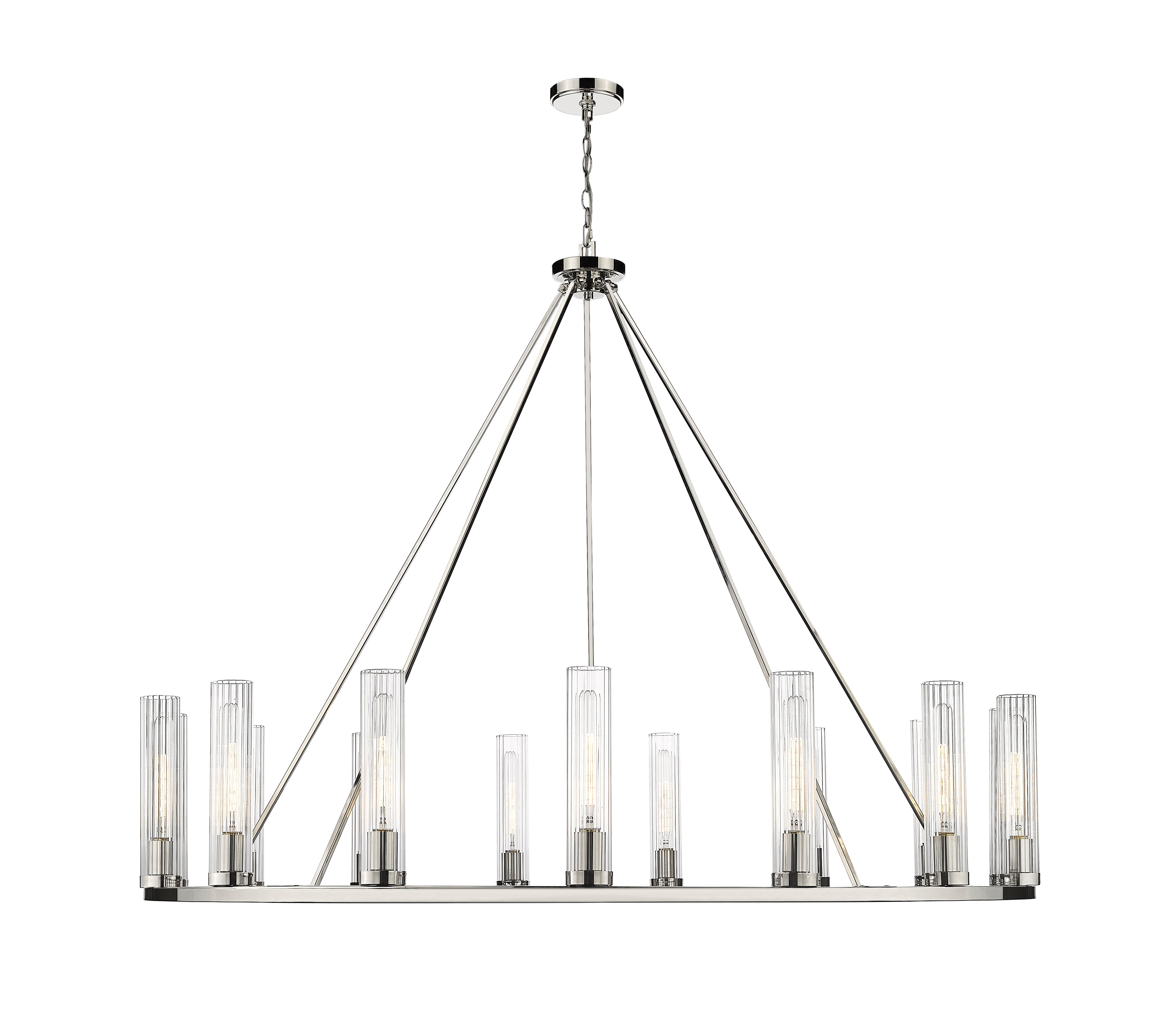 Beau 15 Light Chandelier Polished Nickel