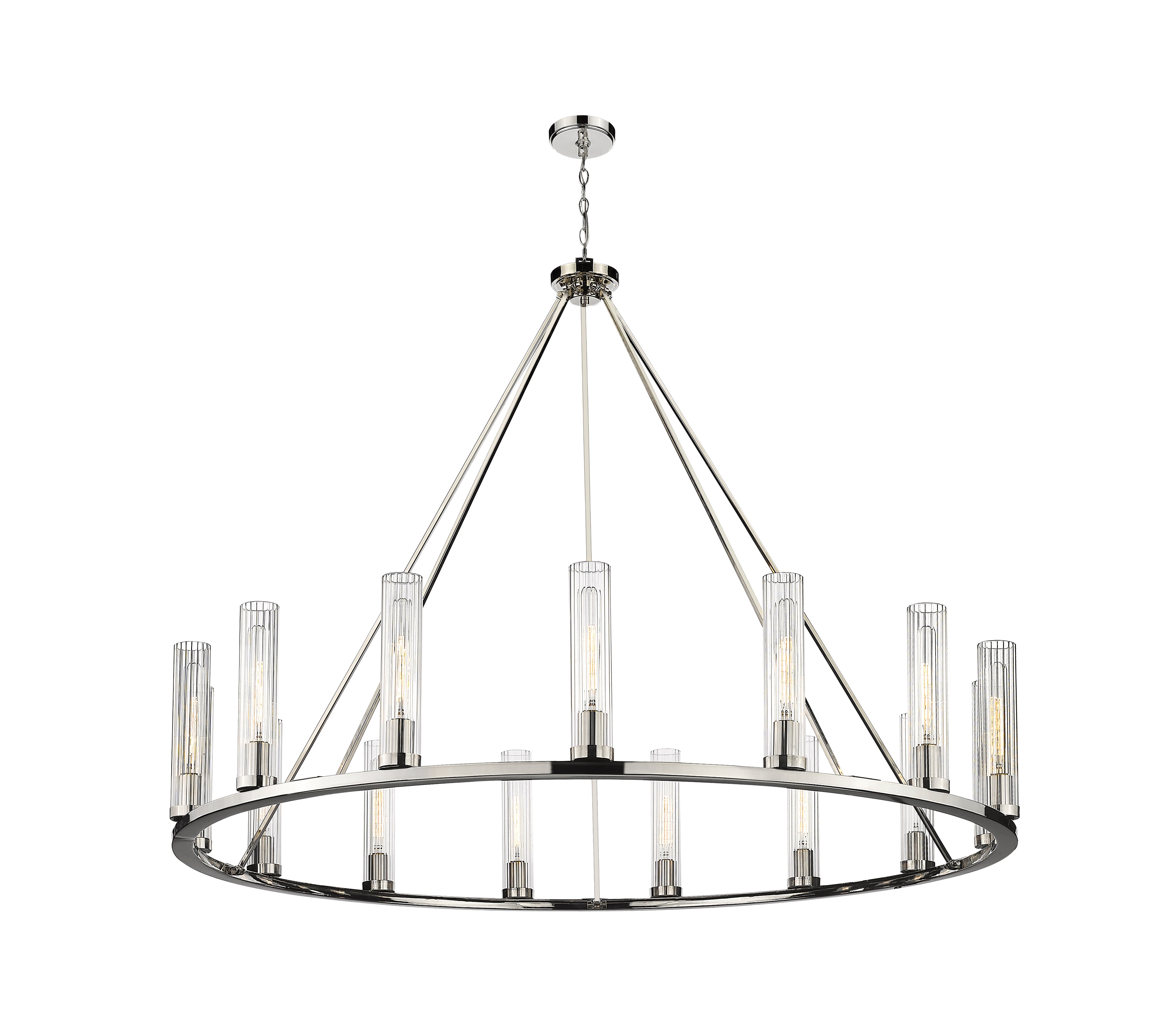Beau 15 Light Chandelier Polished Nickel