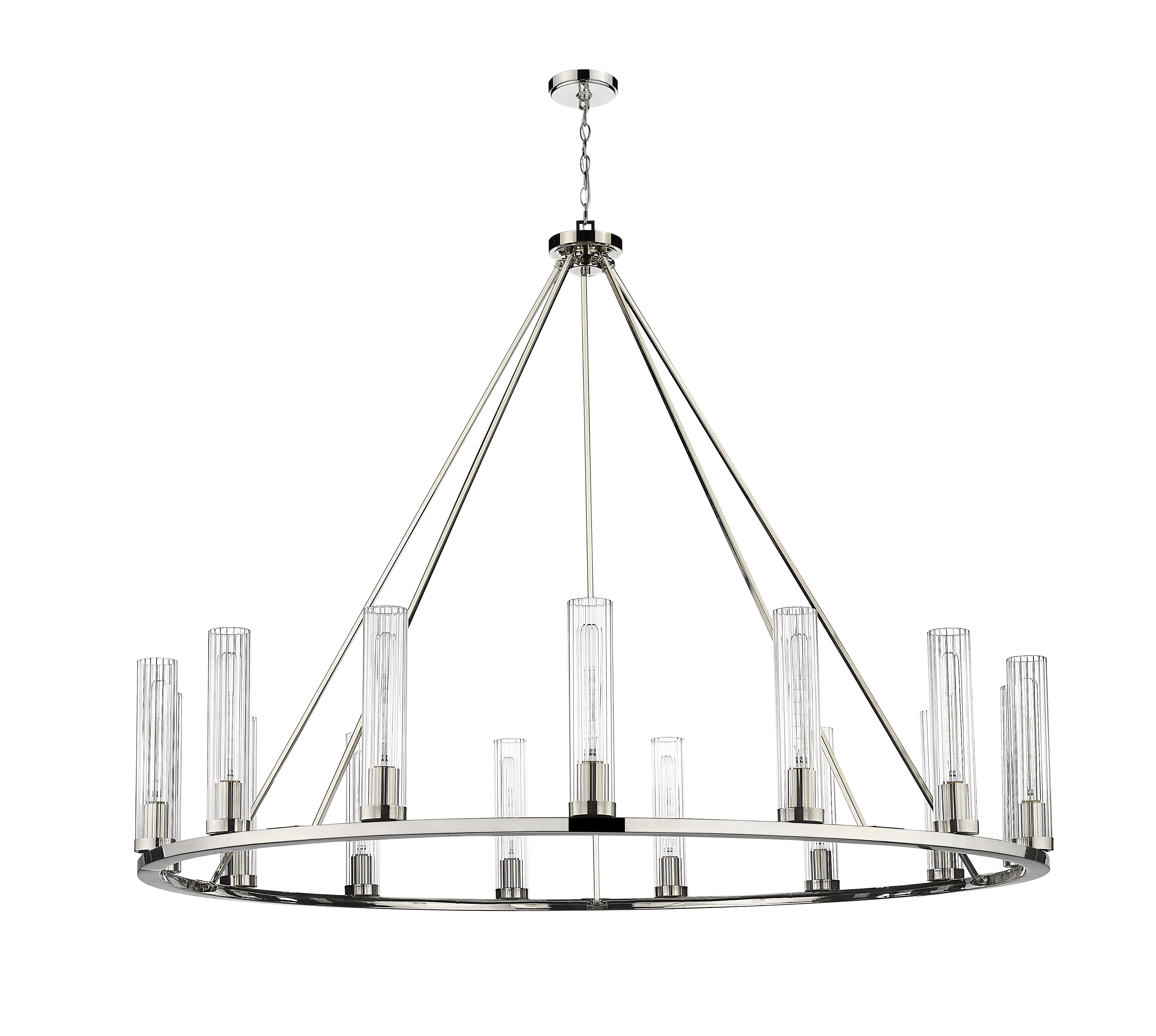 Beau 15 Light Chandelier Polished Nickel