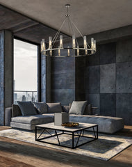 Beau 15 Light Chandelier Polished Nickel