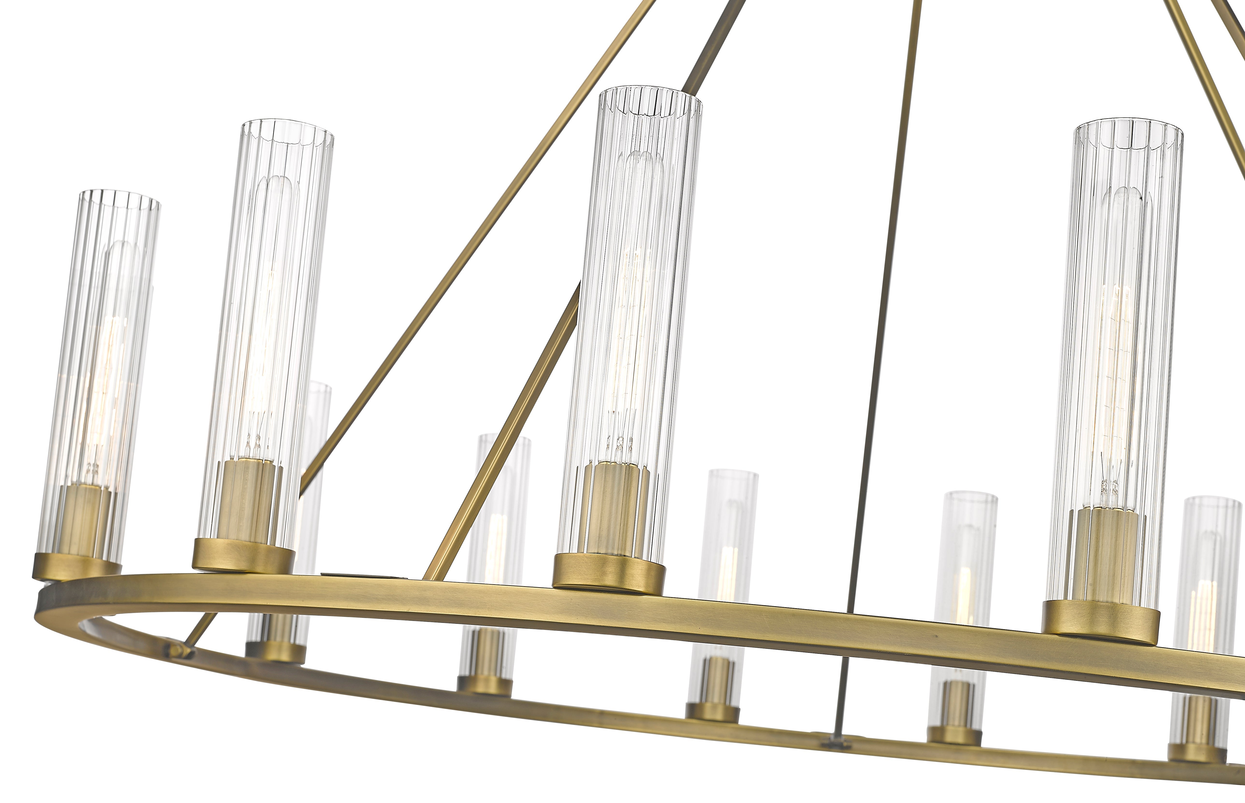 Beau 15 Light Chandelier Rubbed Brass