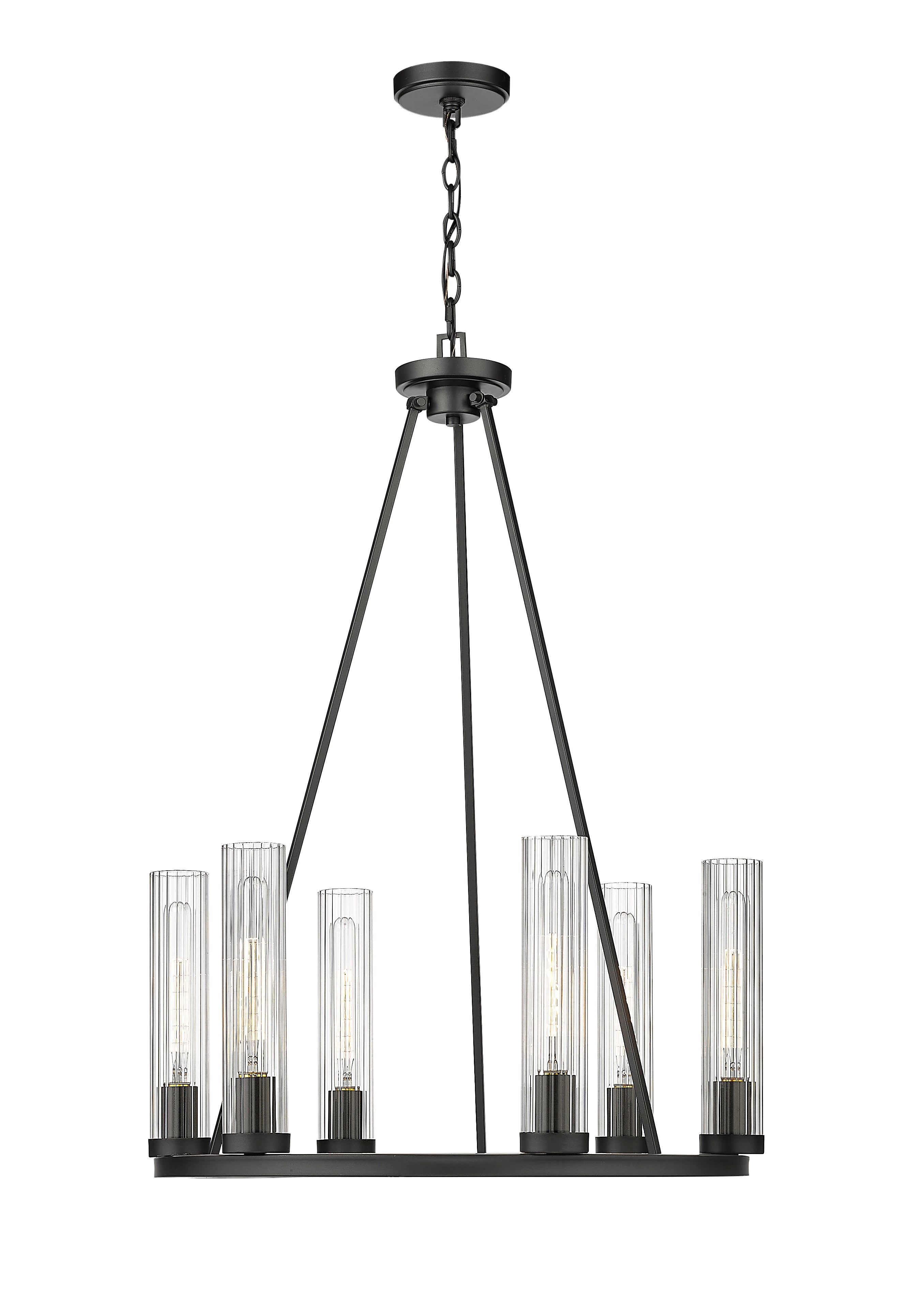 Beau 6 Light Chandelier Bronze