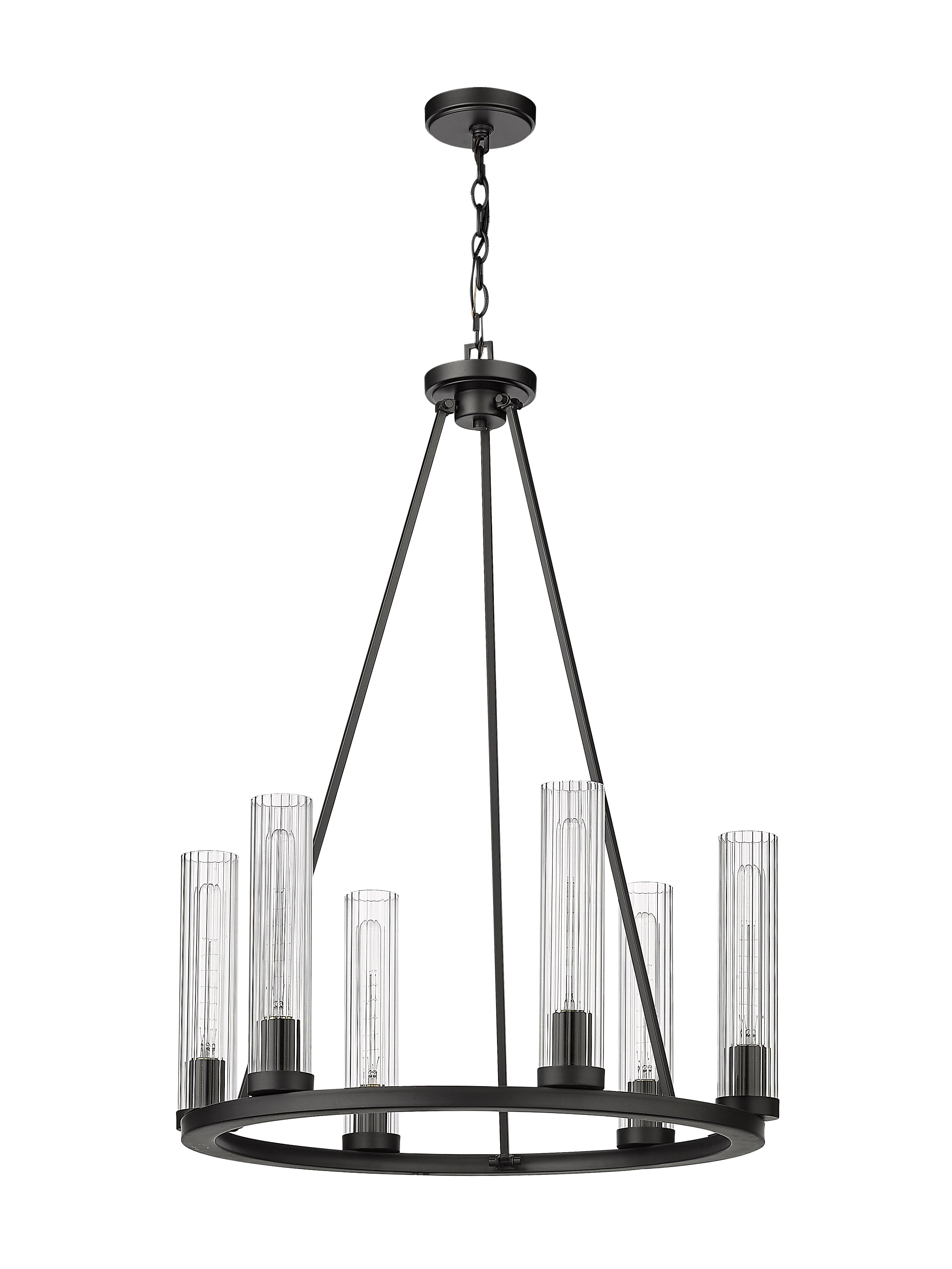 Beau 6 Light Chandelier Bronze