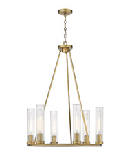 Beau 6 Light Chandelier Rubbed Brass