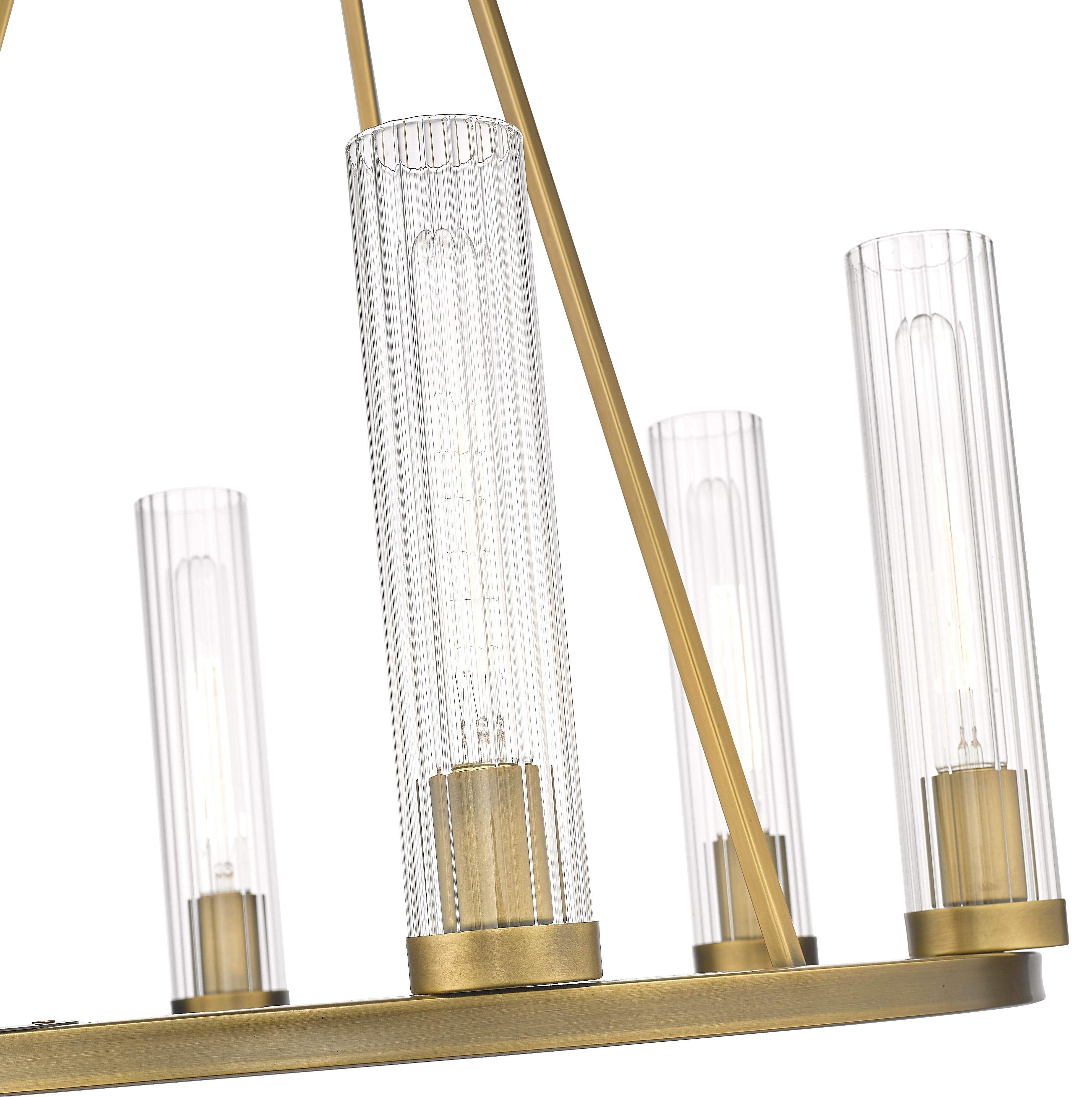 Beau 6 Light Chandelier Rubbed Brass