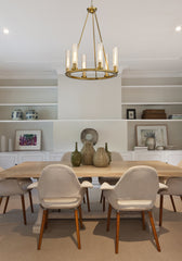 Beau 6 Light Chandelier Rubbed Brass