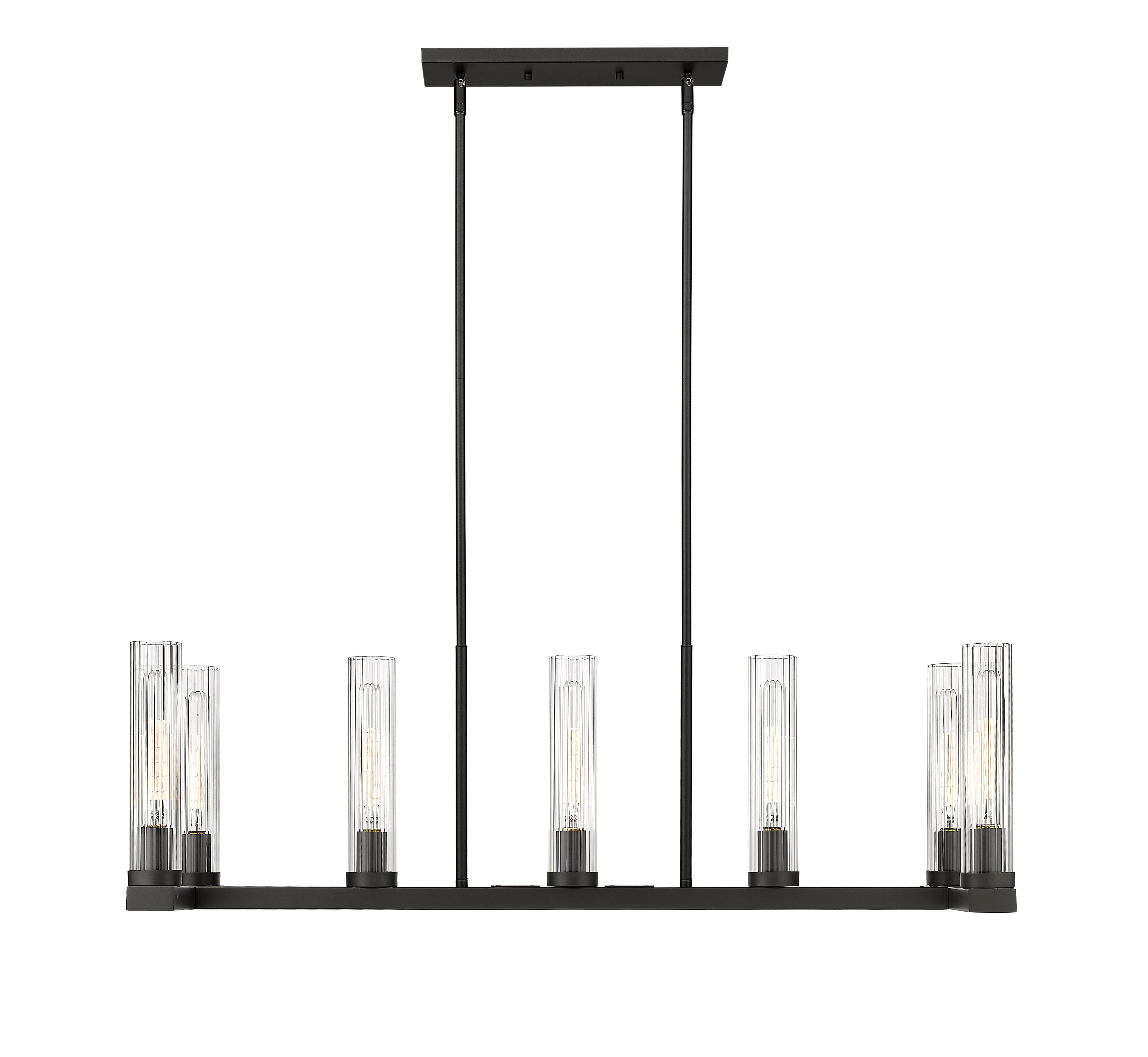 Beau 7 Light Linear Chandelier Bronze