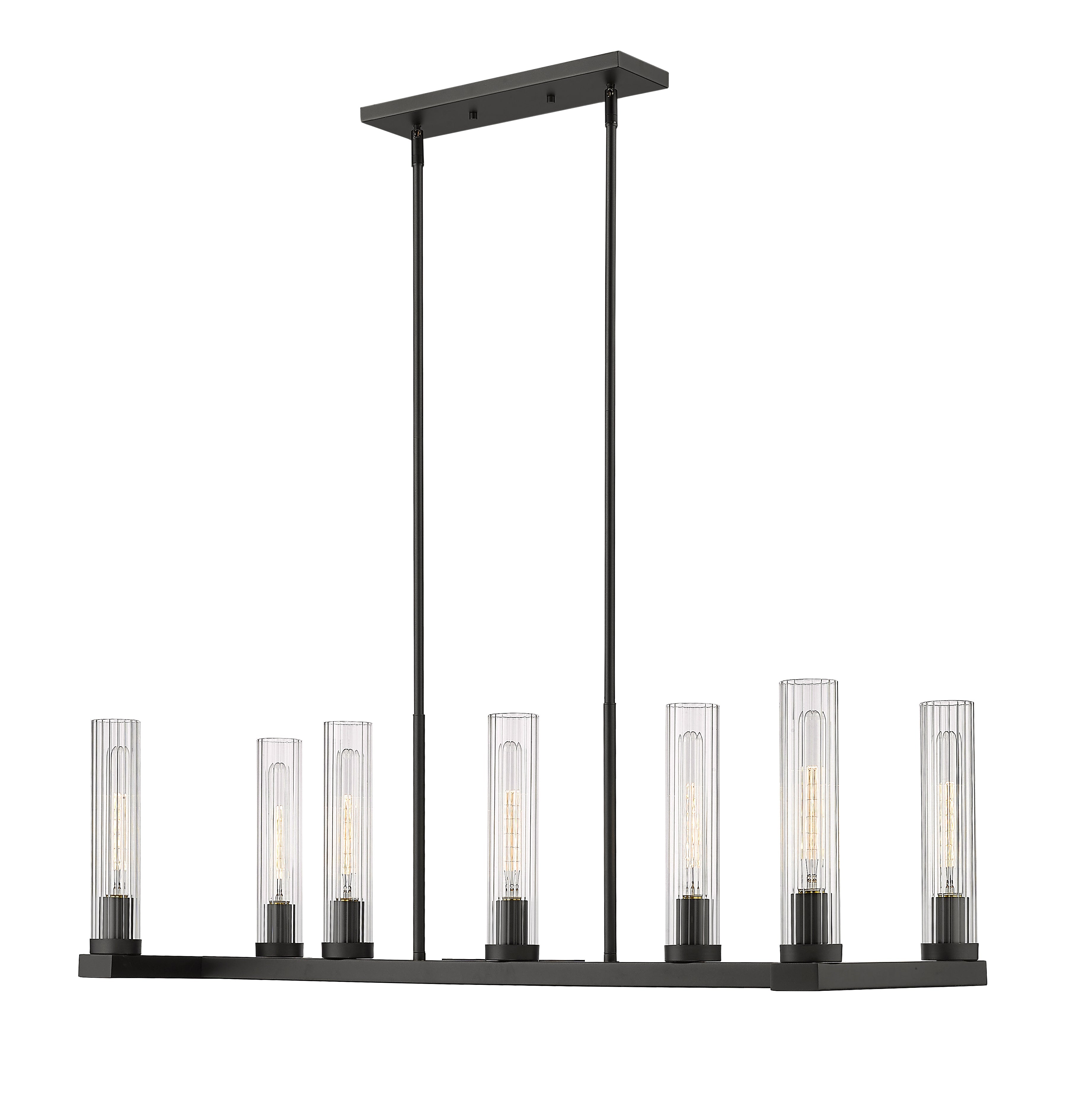 Beau 7 Light Linear Chandelier Bronze