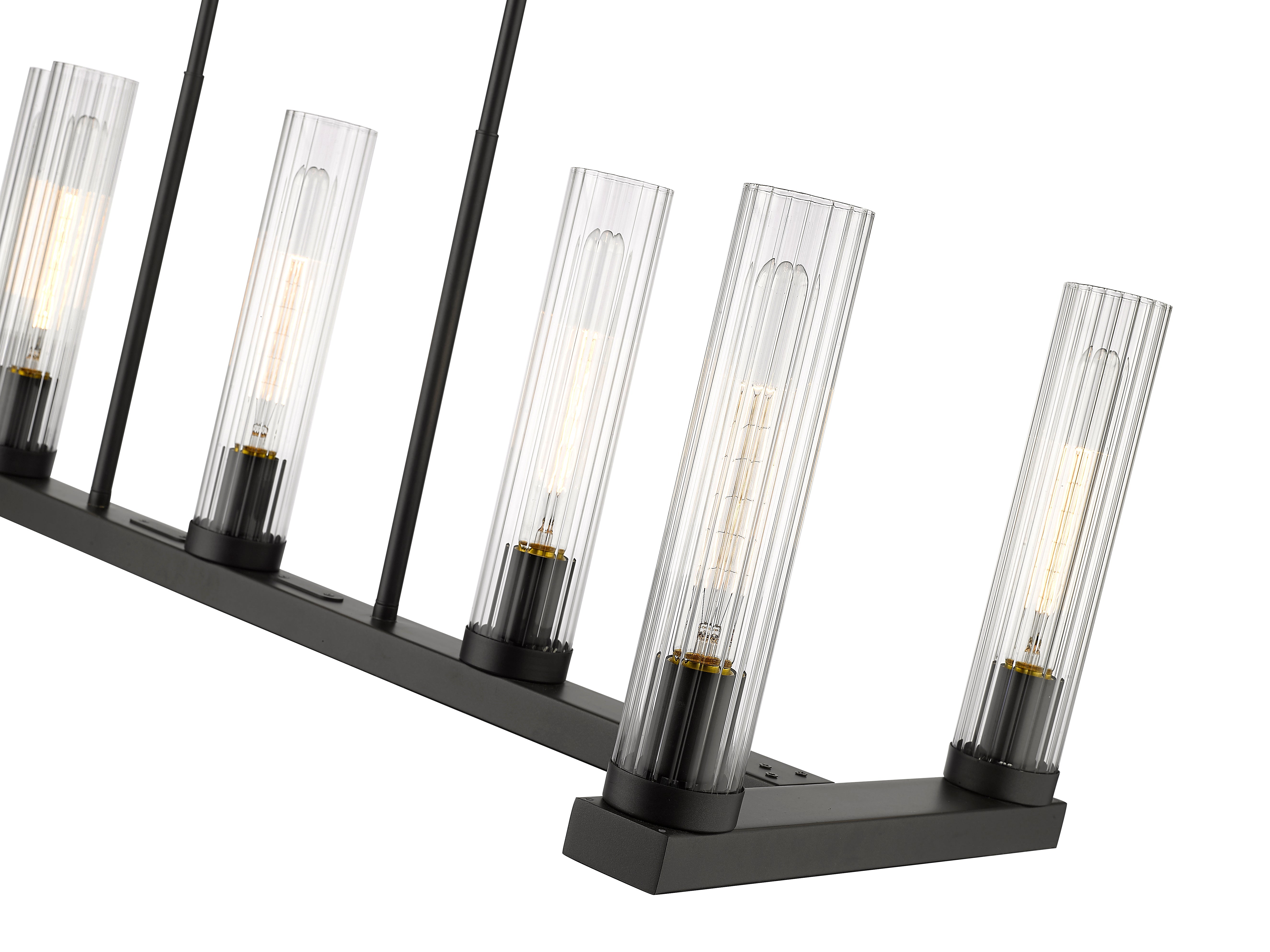 Beau 7 Light Linear Chandelier Bronze