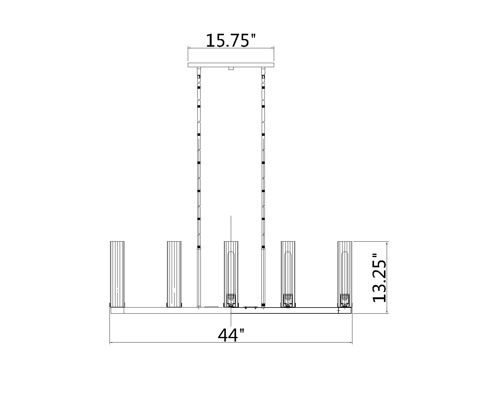 Beau 7 Light Linear Chandelier Bronze