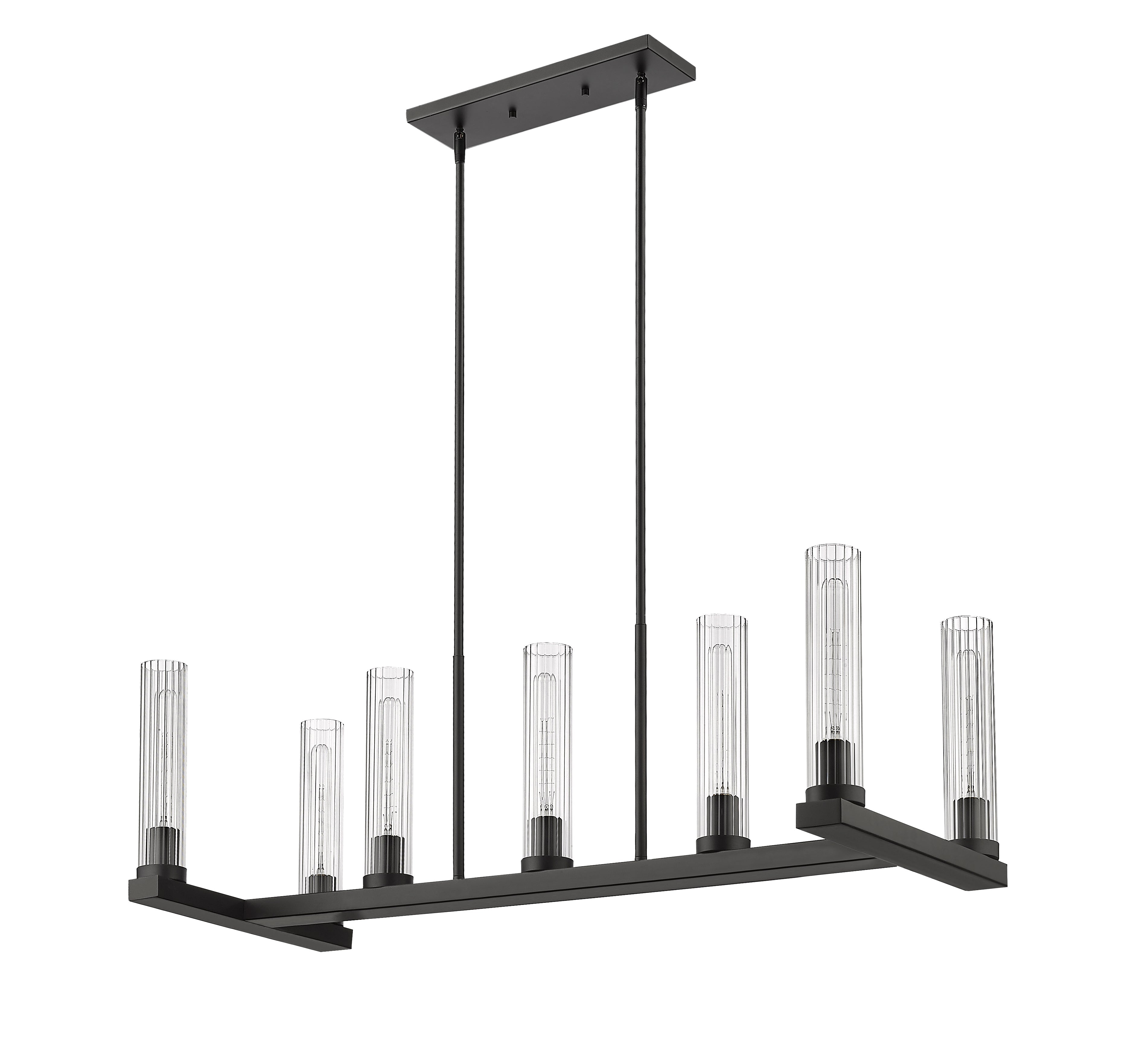 Beau 7 Light Linear Chandelier Bronze