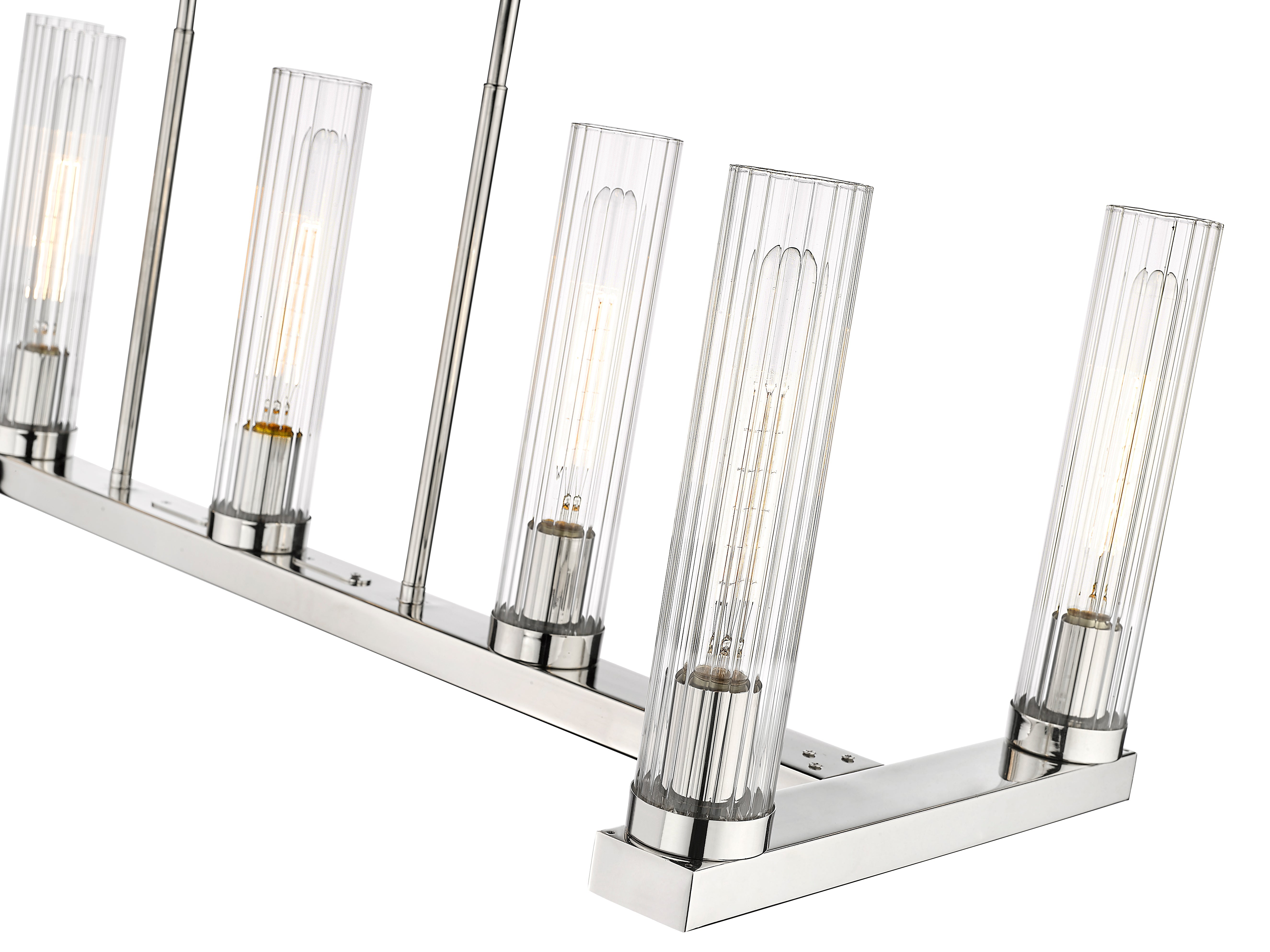 Beau 7 Light Linear Chandelier Polished Nickel