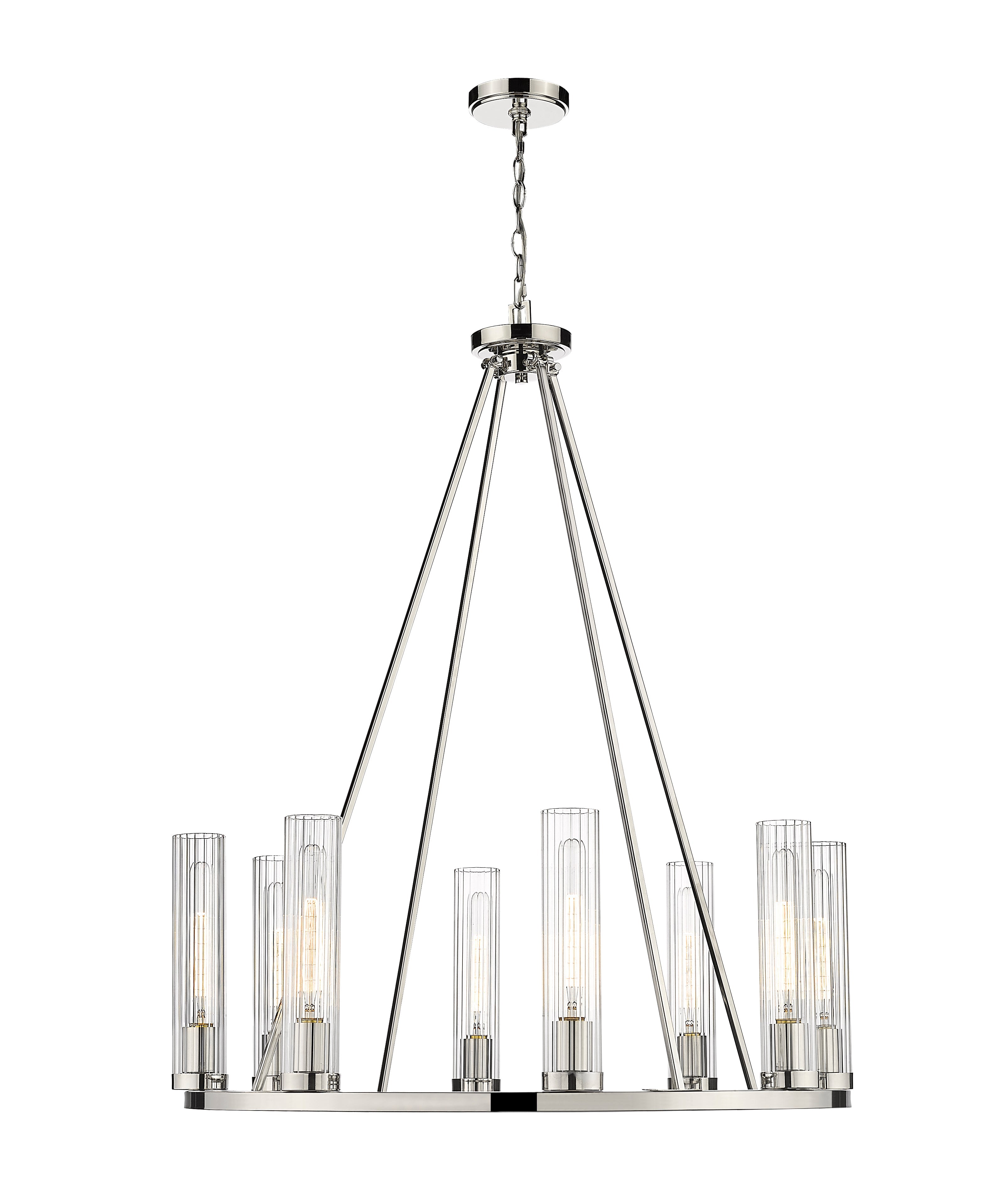 Beau 8 Light Chandelier Polished Nickel