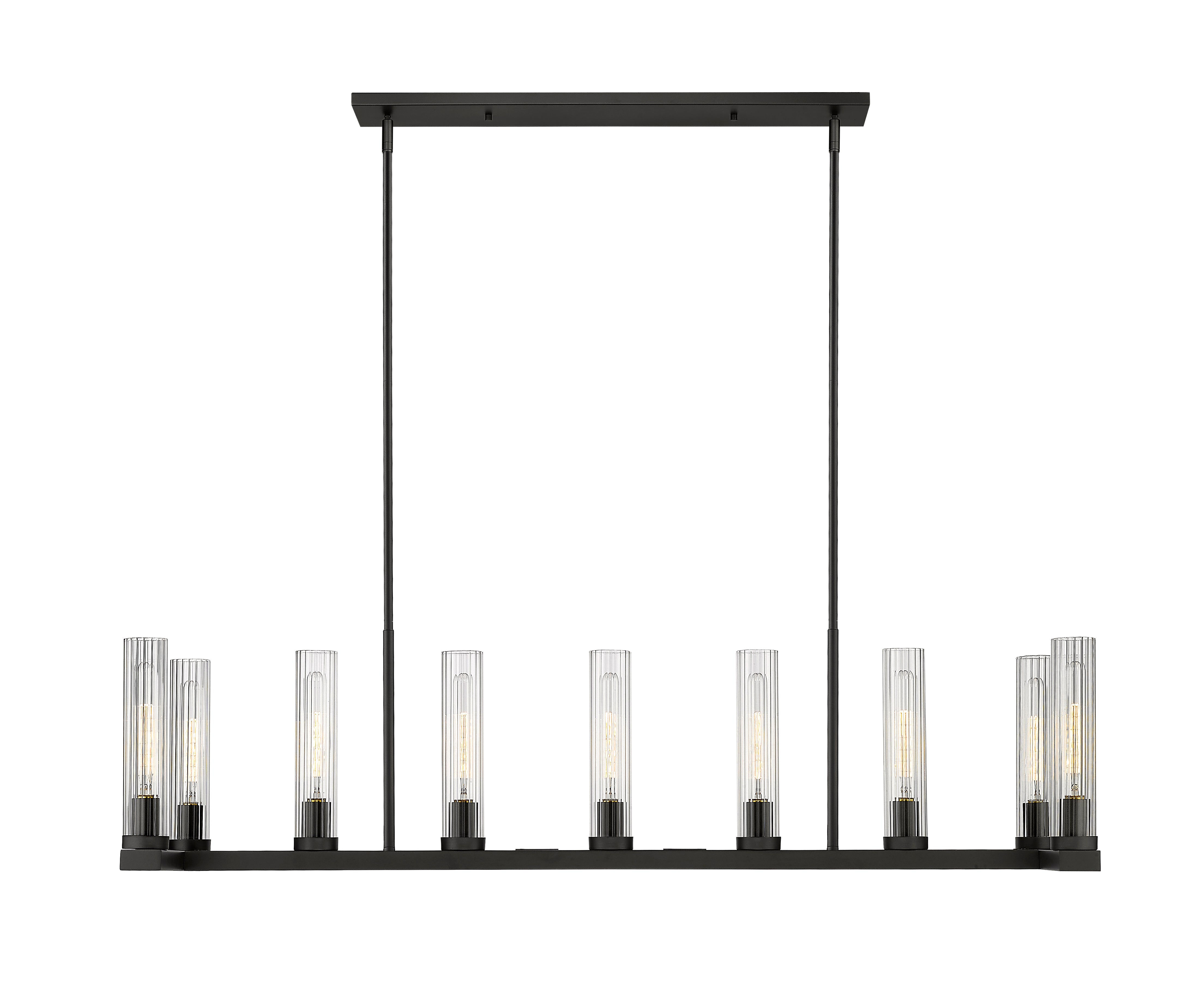 Beau 9 Light Linear Chandelier Bronze