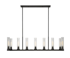 Beau 9 Light Linear Chandelier Bronze