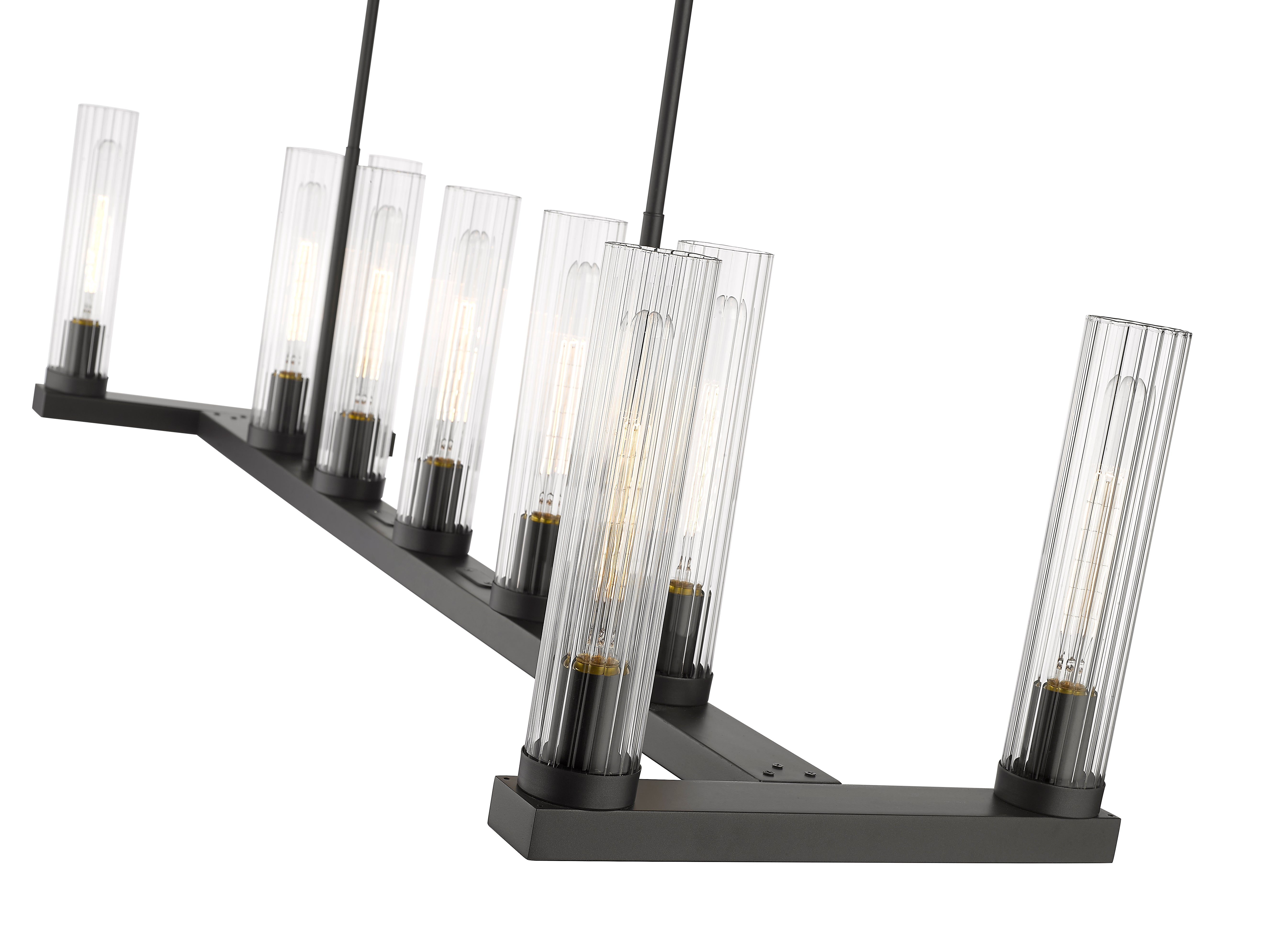 Beau 9 Light Linear Chandelier Bronze