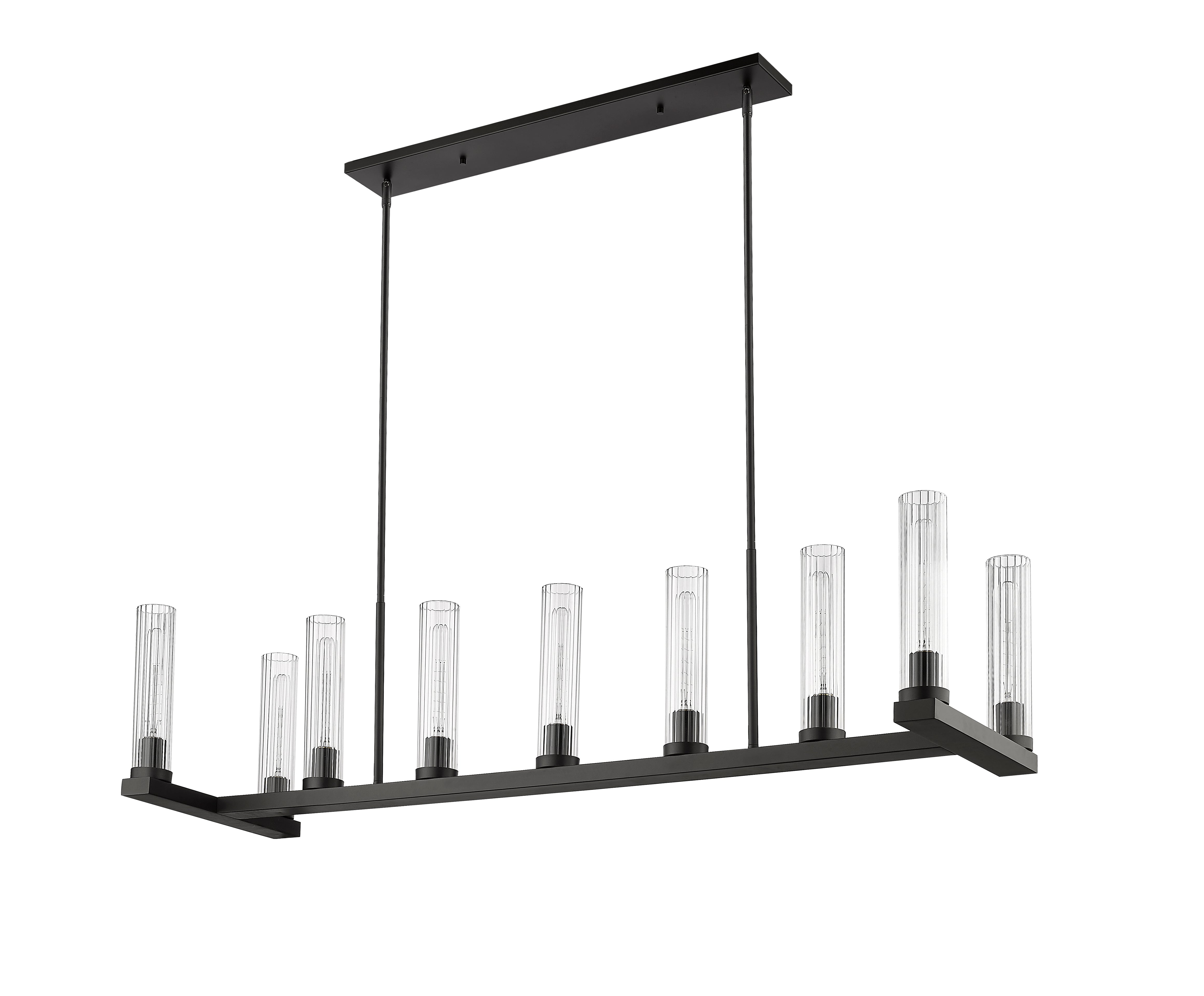 Beau 9 Light Linear Chandelier Bronze
