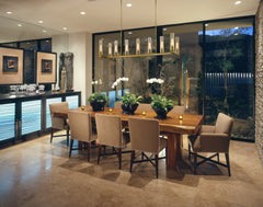 Beau 9 Light Linear Chandelier Rubbed Brass