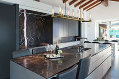 Beau 9 Light Linear Chandelier Rubbed Brass