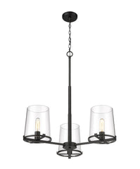 Callista 3 Light Chandelier Matte Black