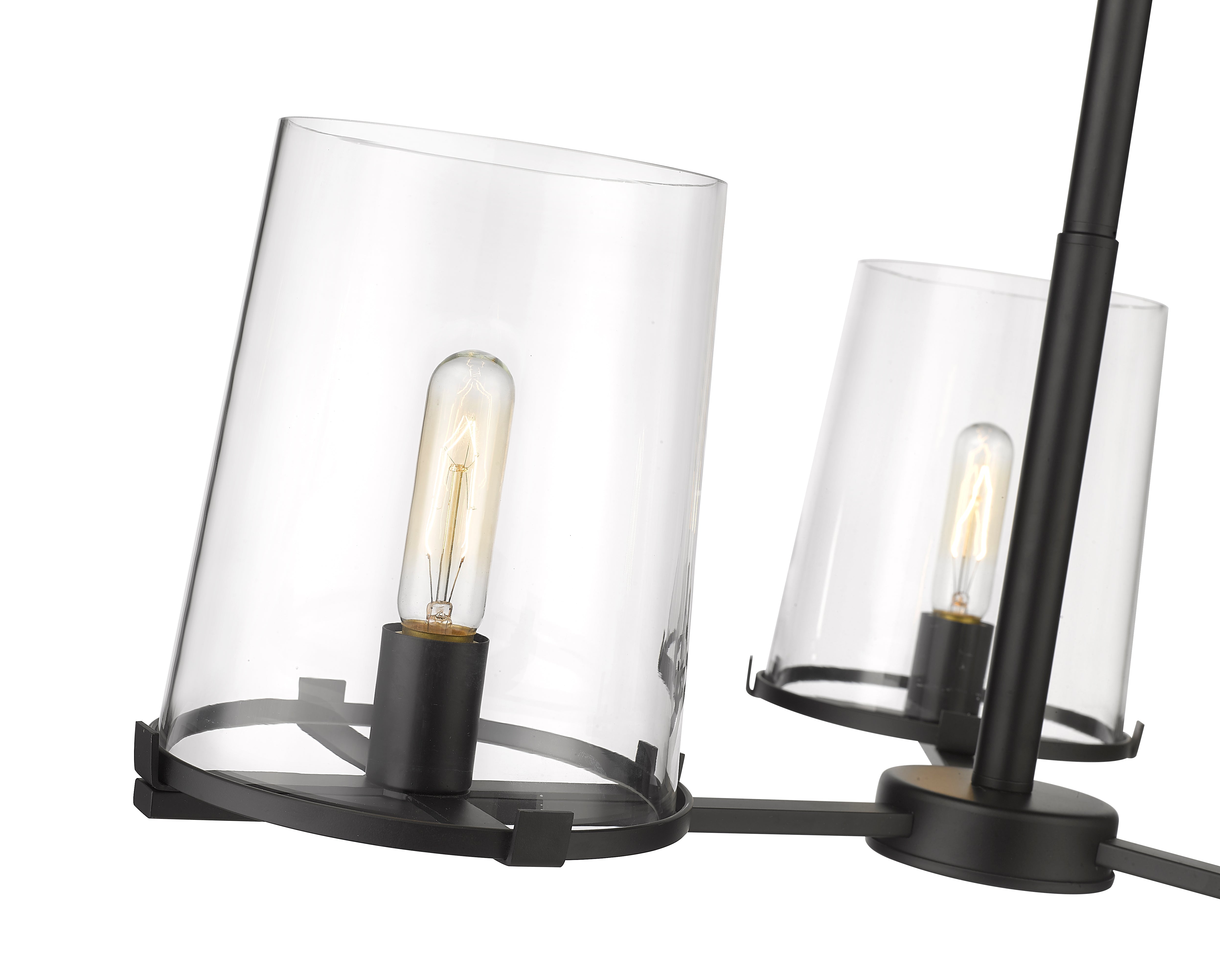 Callista 3 Light Chandelier Matte Black
