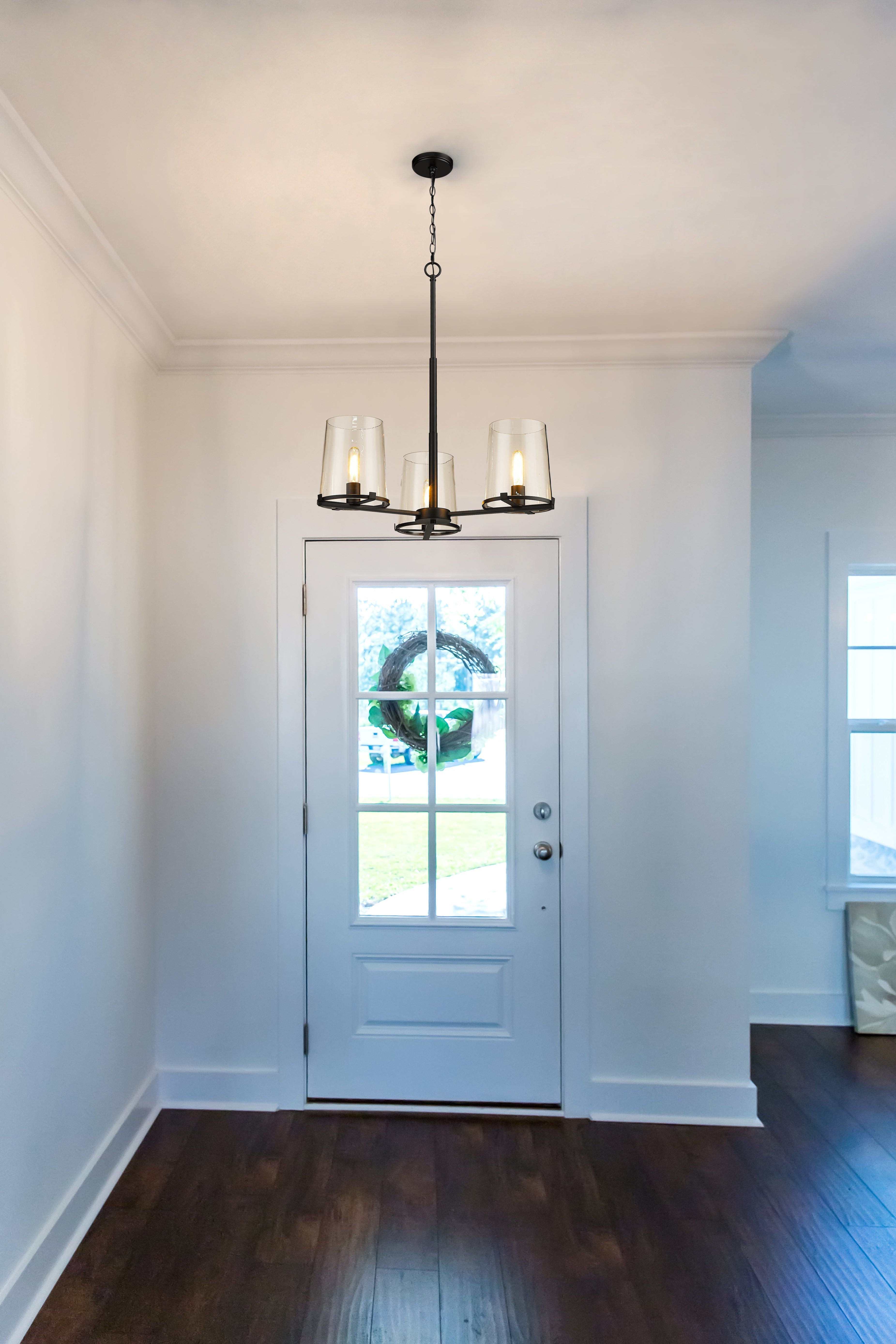 Callista 3 Light Chandelier Matte Black