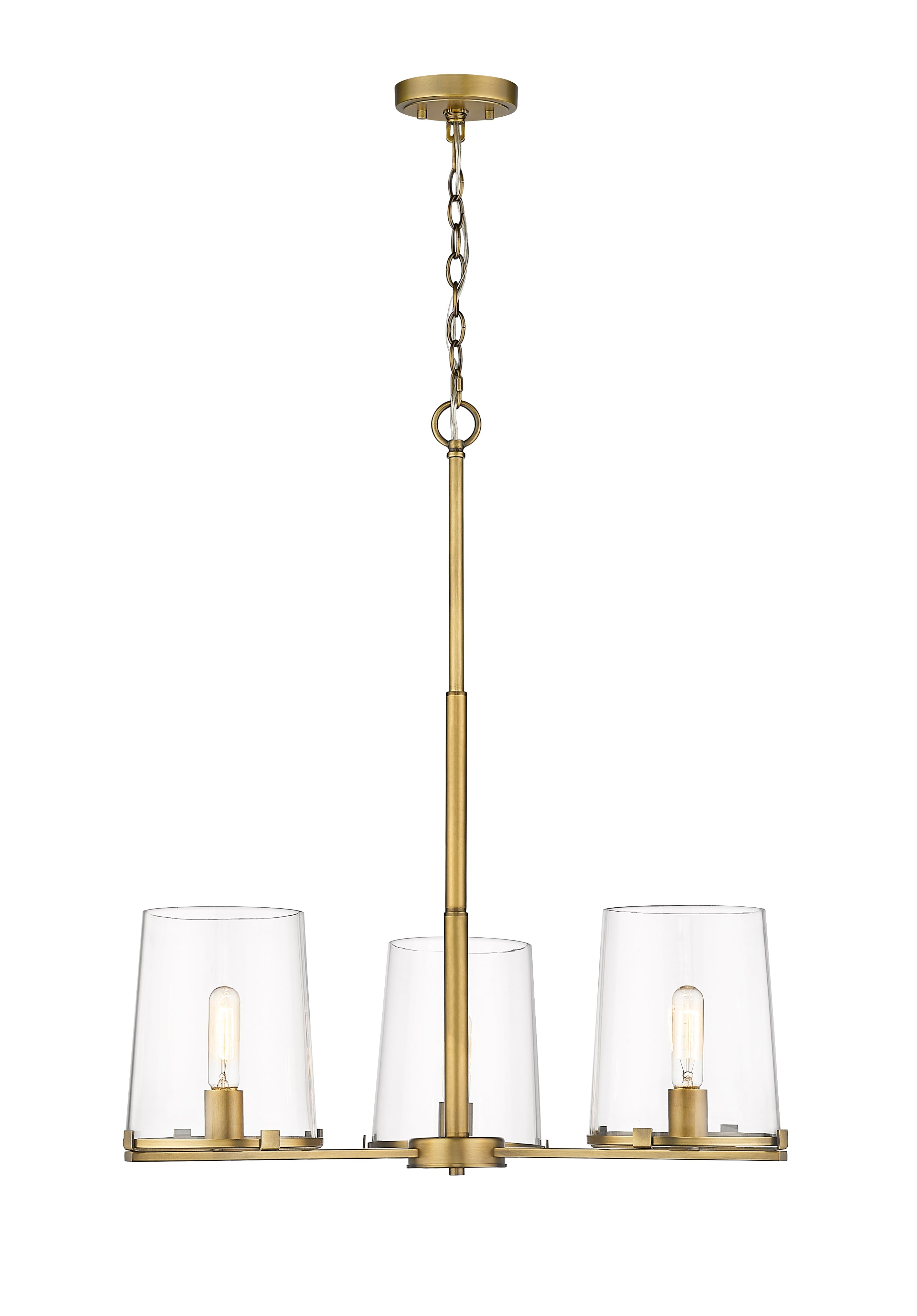 Callista 3 Light Chandelier Rubbed Brass