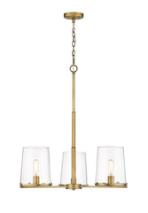 Callista 3 Light Chandelier Rubbed Brass
