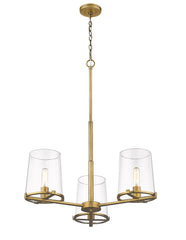 Callista 3 Light Chandelier Rubbed Brass