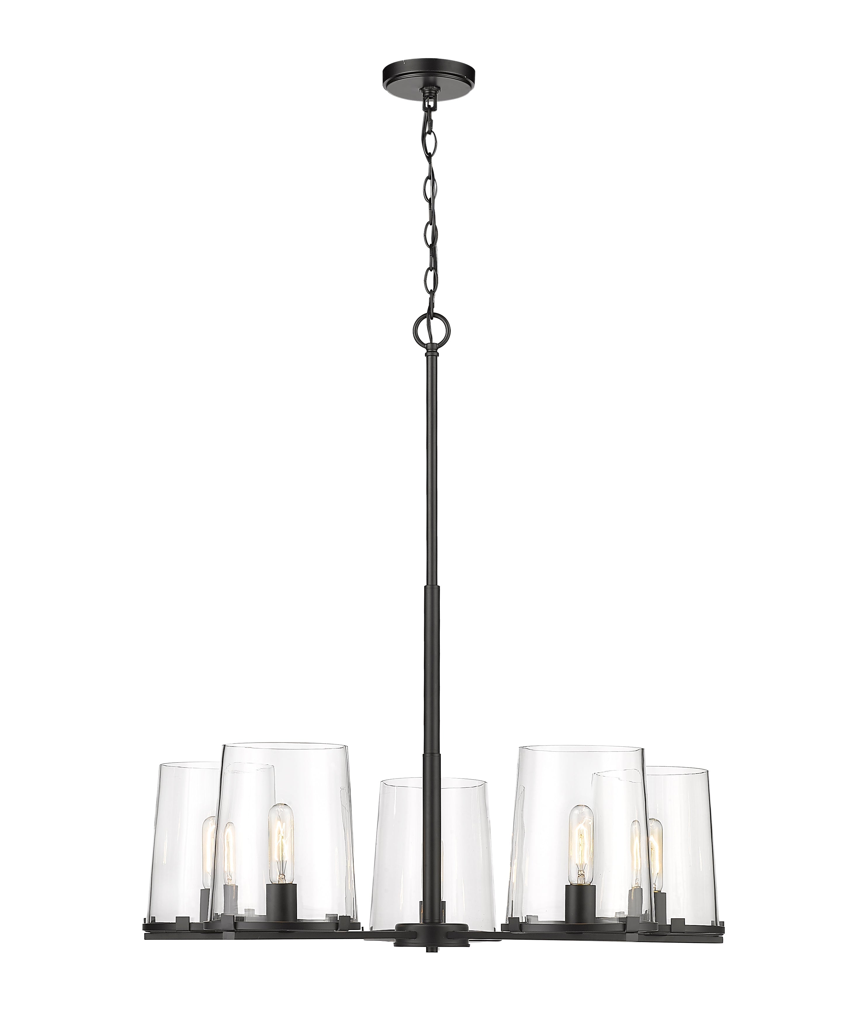 Callista 5 Light Chandelier Matte Black