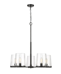 Callista 5 Light Chandelier Matte Black