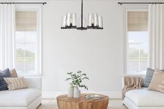 Callista 5 Light Chandelier Matte Black