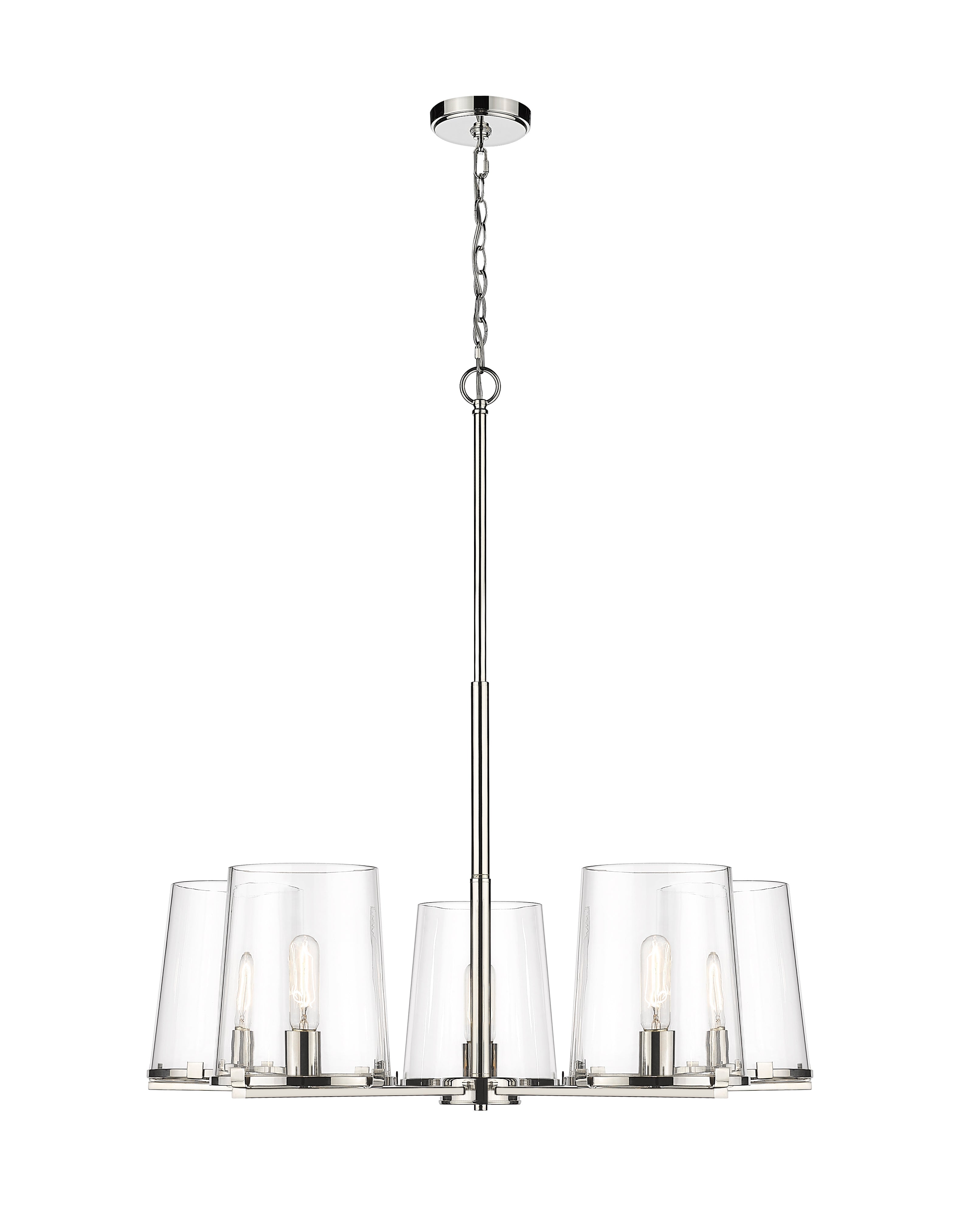 Callista 5 Light Chandelier Polished Nickel