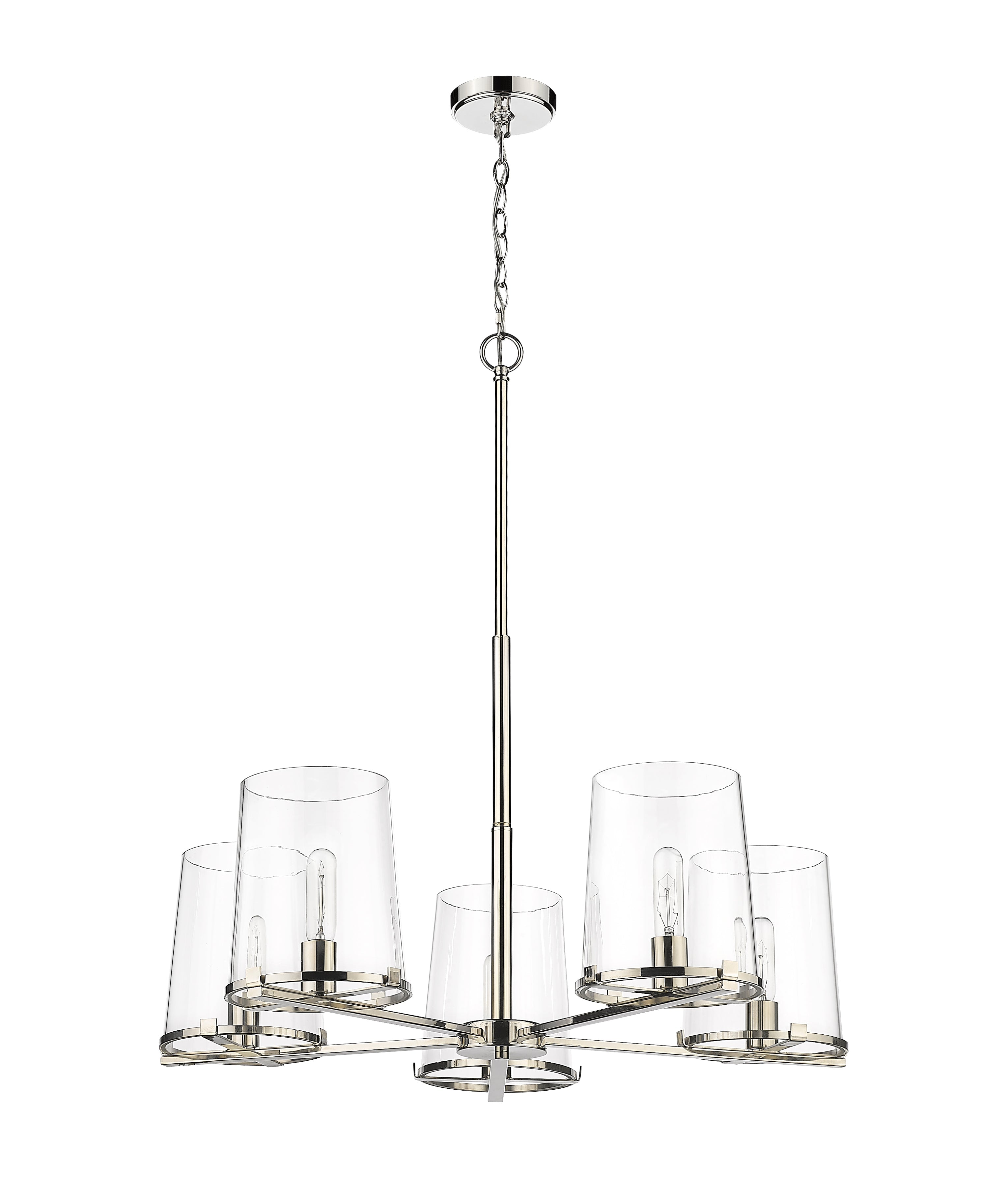 Callista 5 Light Chandelier Polished Nickel