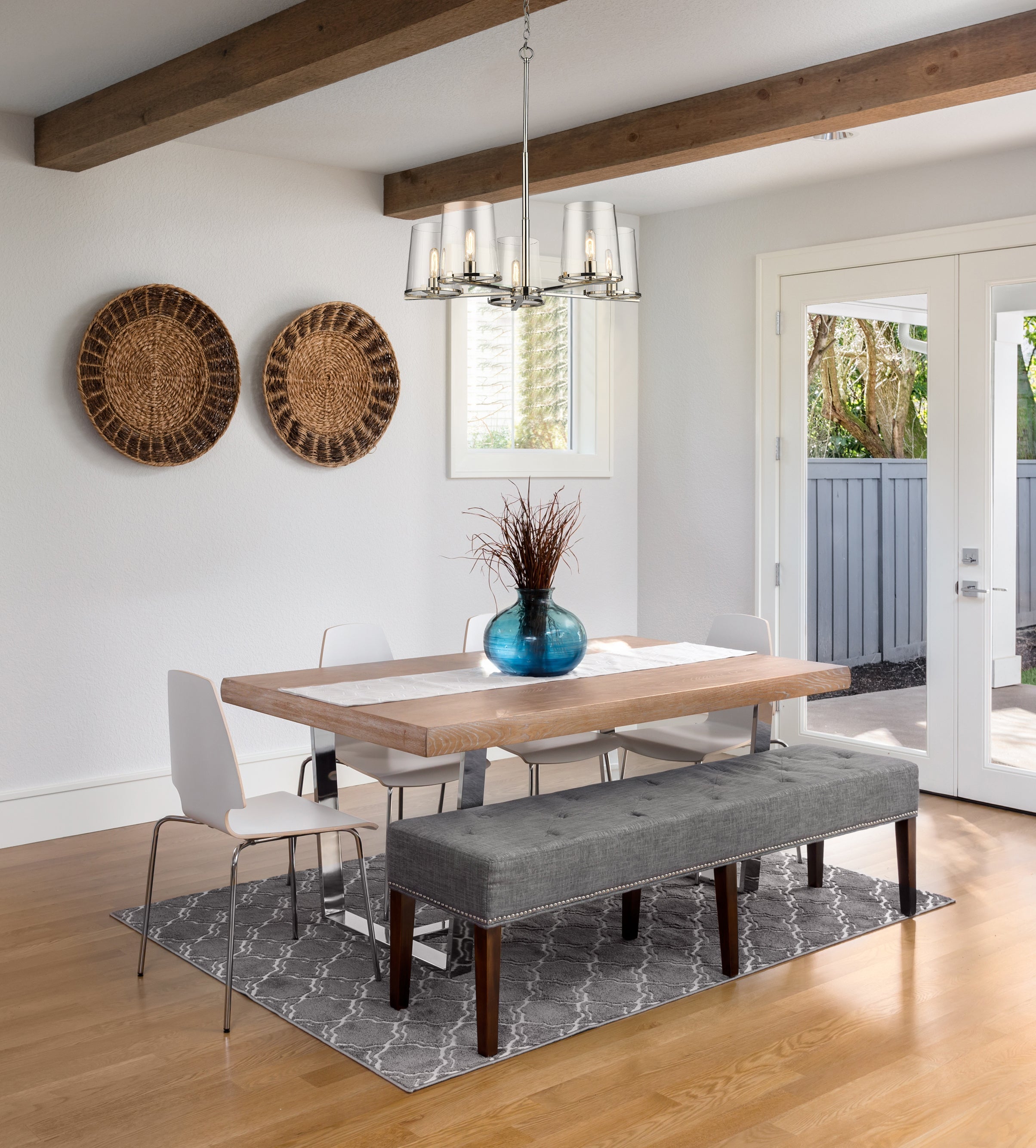 Callista 5 Light Chandelier Polished Nickel