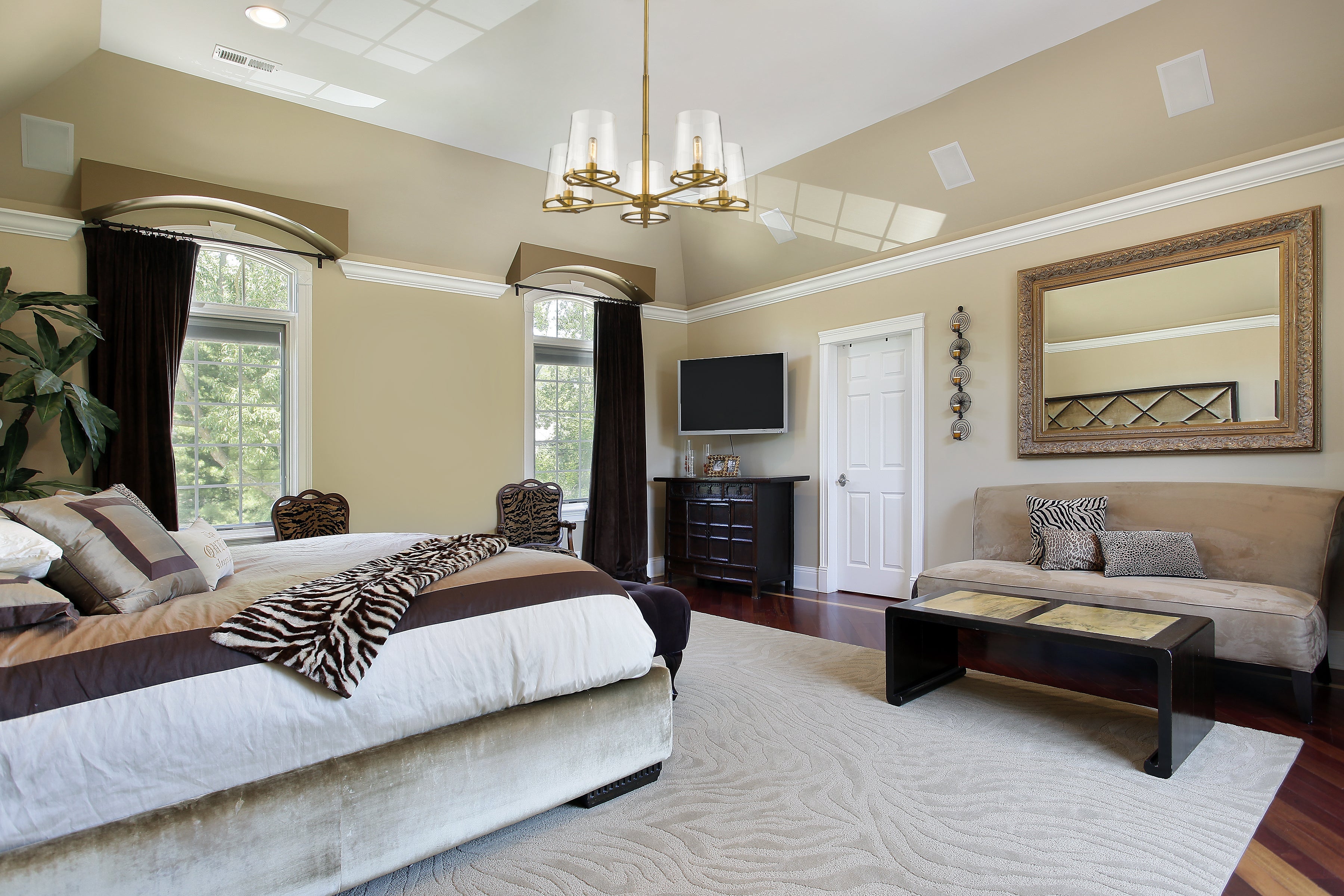 Callista 5 Light Chandelier Rubbed Brass