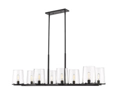 Callista 8 Light Linear Chandelier Matte Black