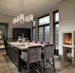 Callista 8 Light Linear Chandelier Polished Nickel