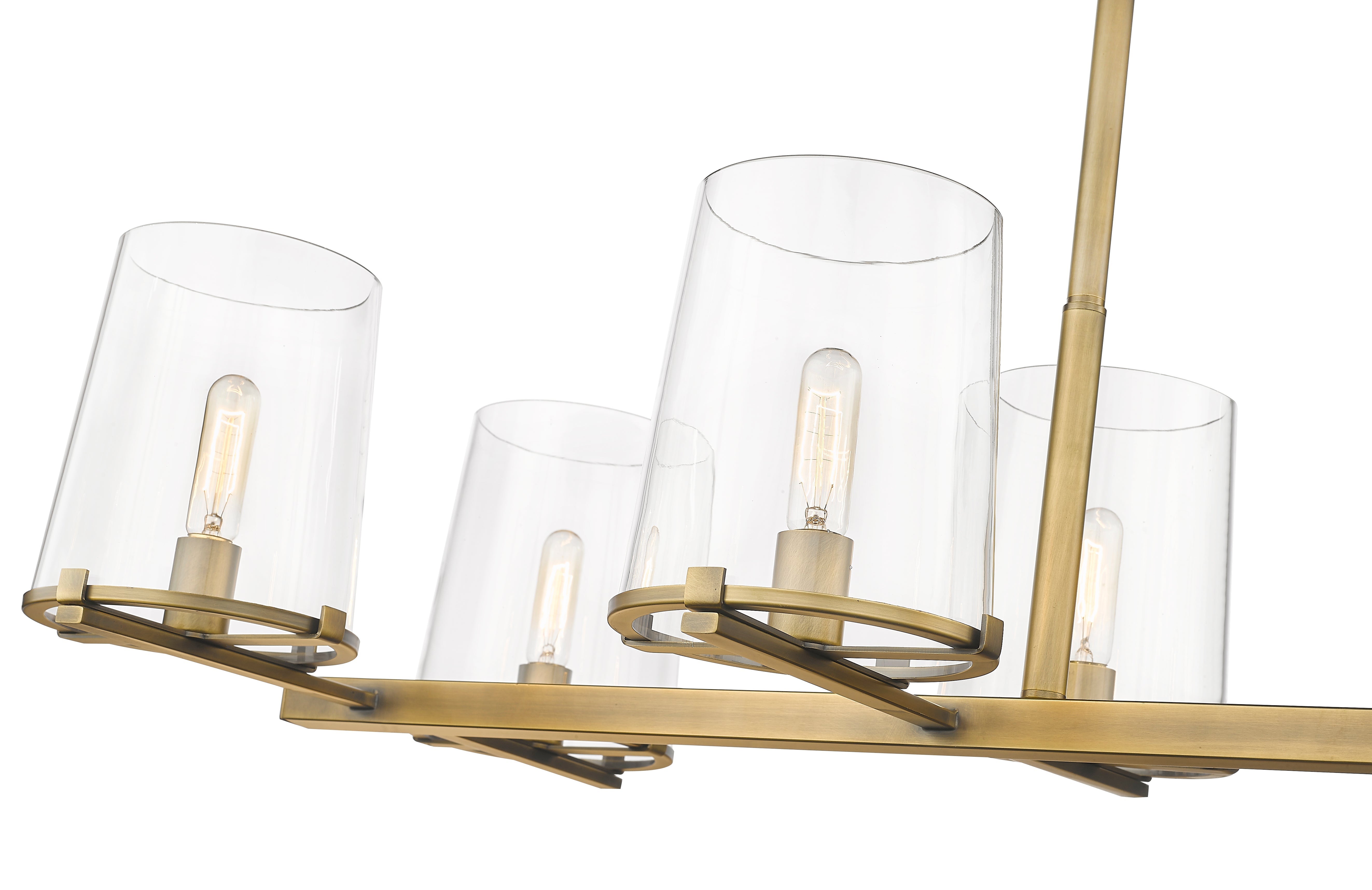Callista 8 Light Linear Chandelier Rubbed Brass