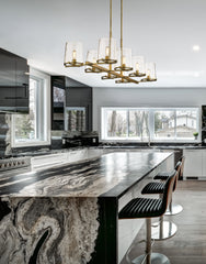 Callista 8 Light Linear Chandelier Rubbed Brass