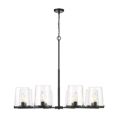Callista 8 Light Chandelier Matte Black