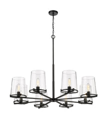 Callista 8 Light Chandelier Matte Black