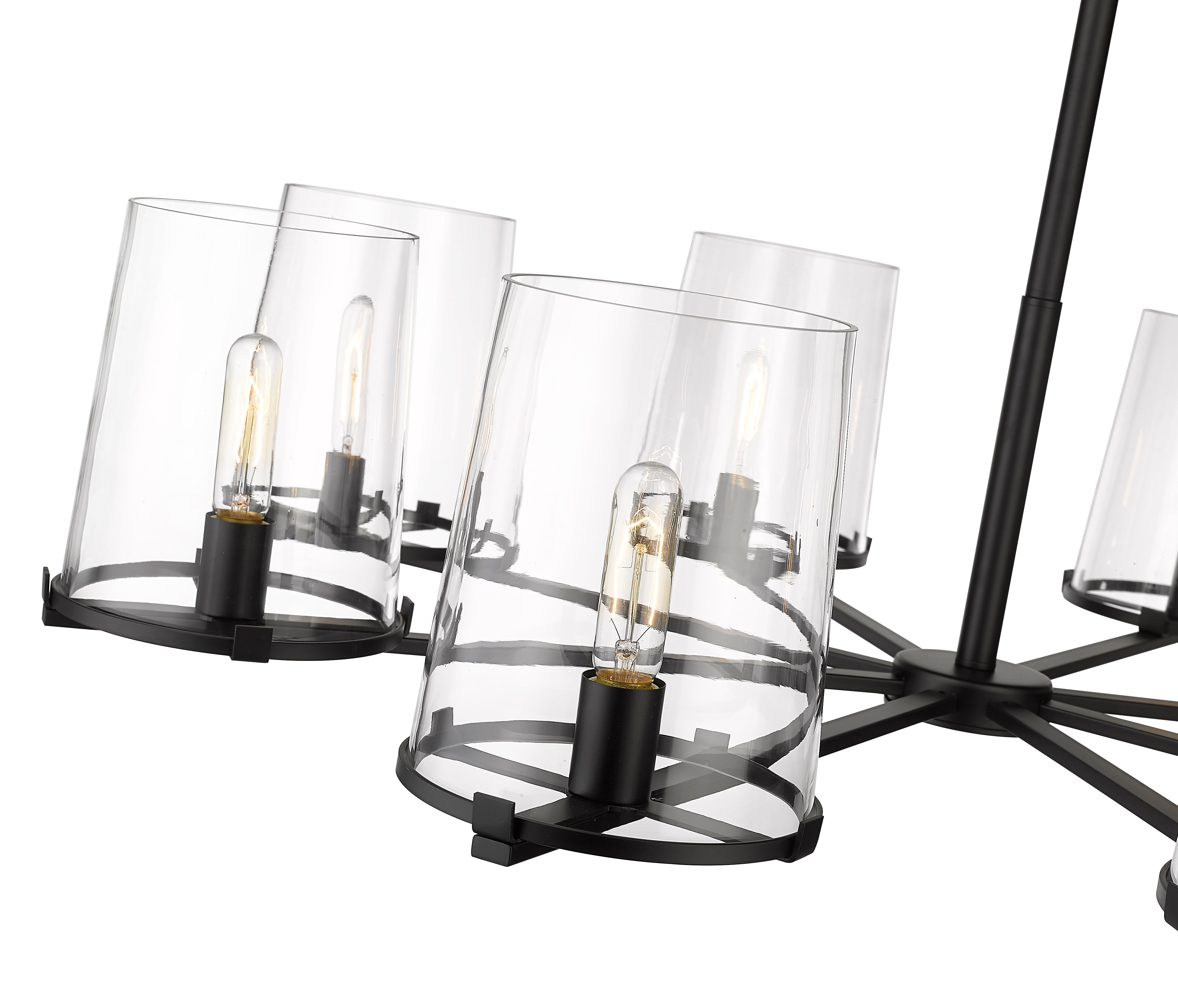 Callista 8 Light Chandelier Matte Black