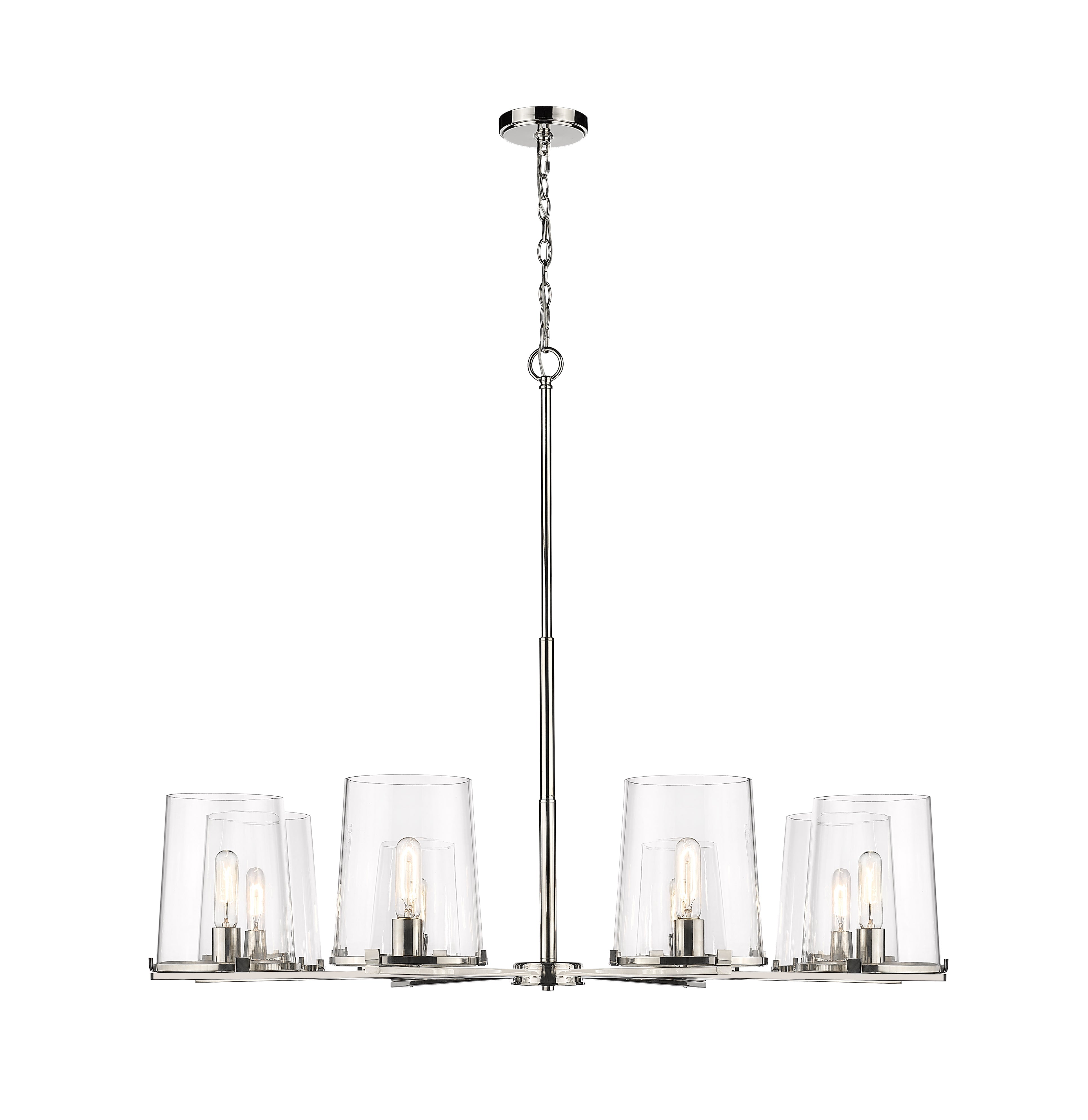 Callista 8 Light Chandelier Polished Nickel