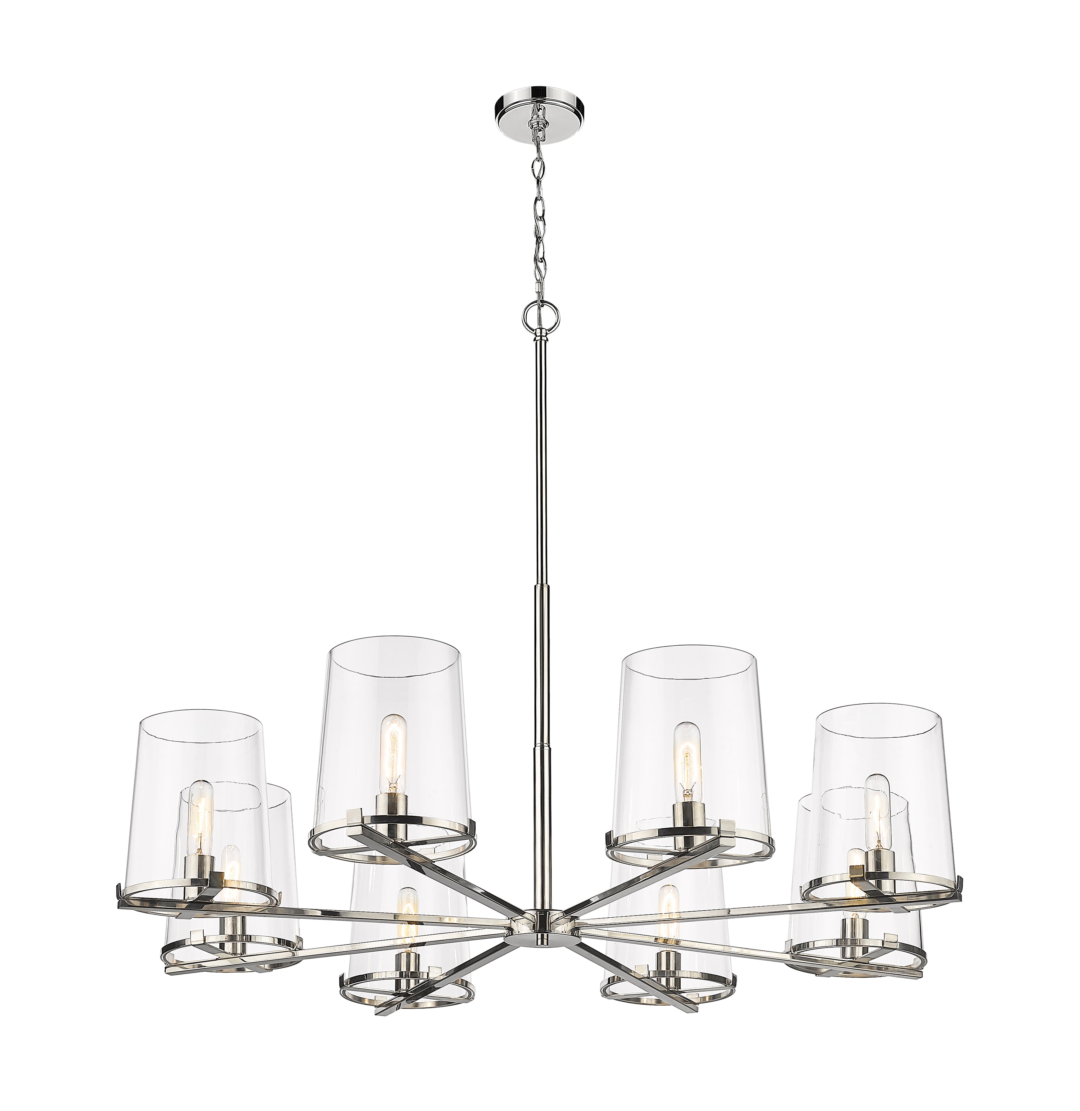 Callista 8 Light Chandelier Polished Nickel