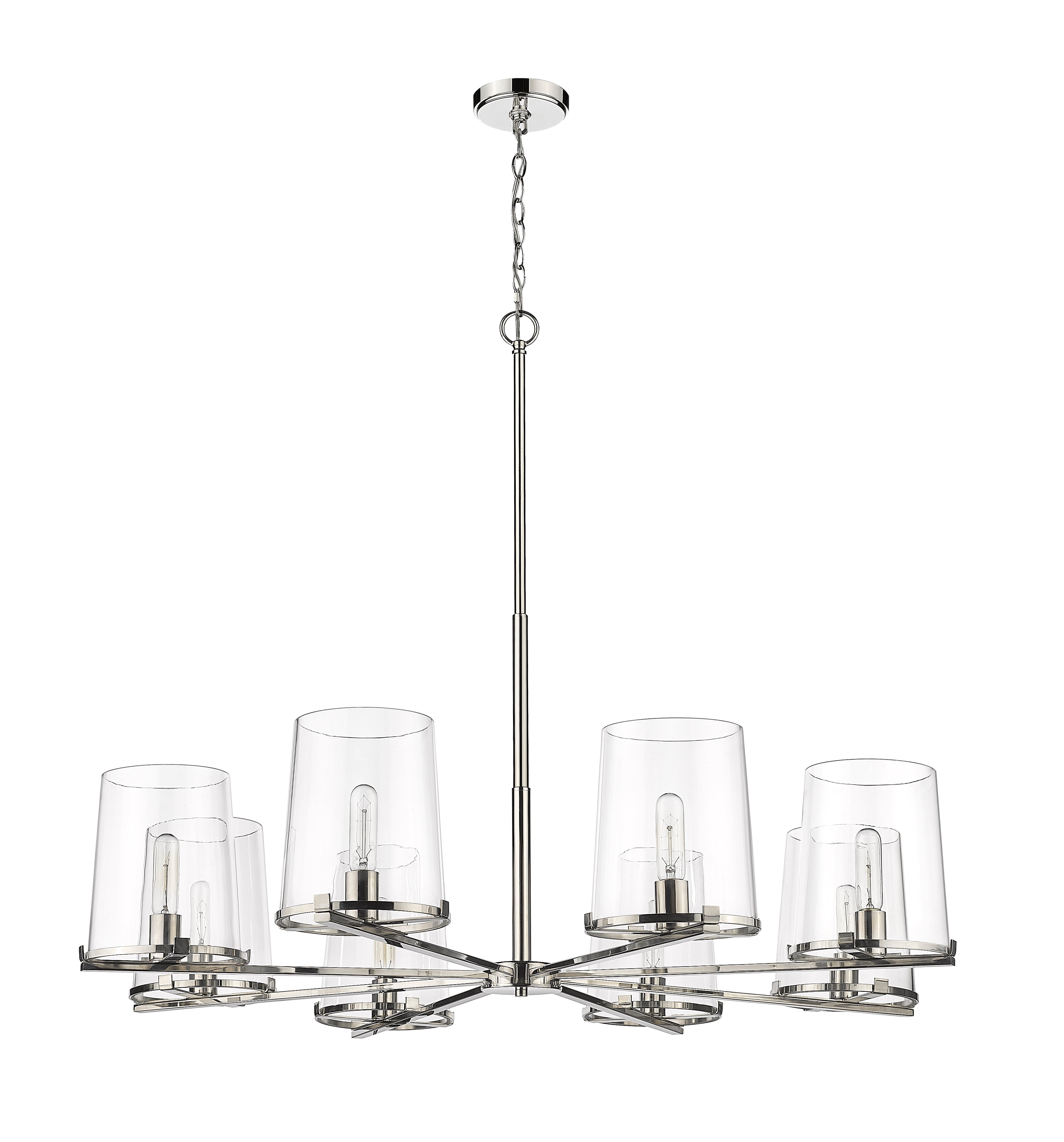 Callista 8 Light Chandelier Polished Nickel