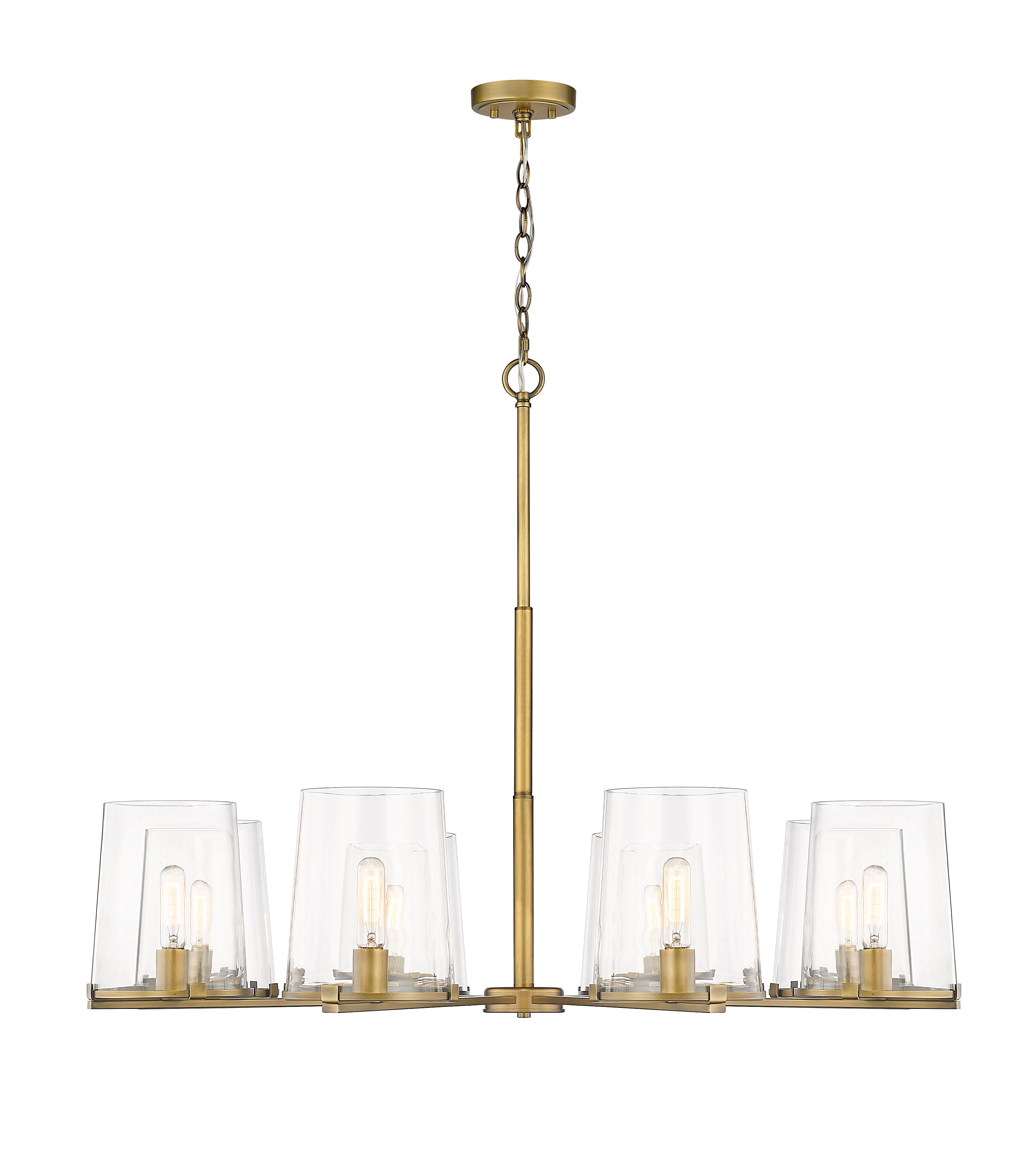 Callista 8 Light Chandelier Rubbed Brass