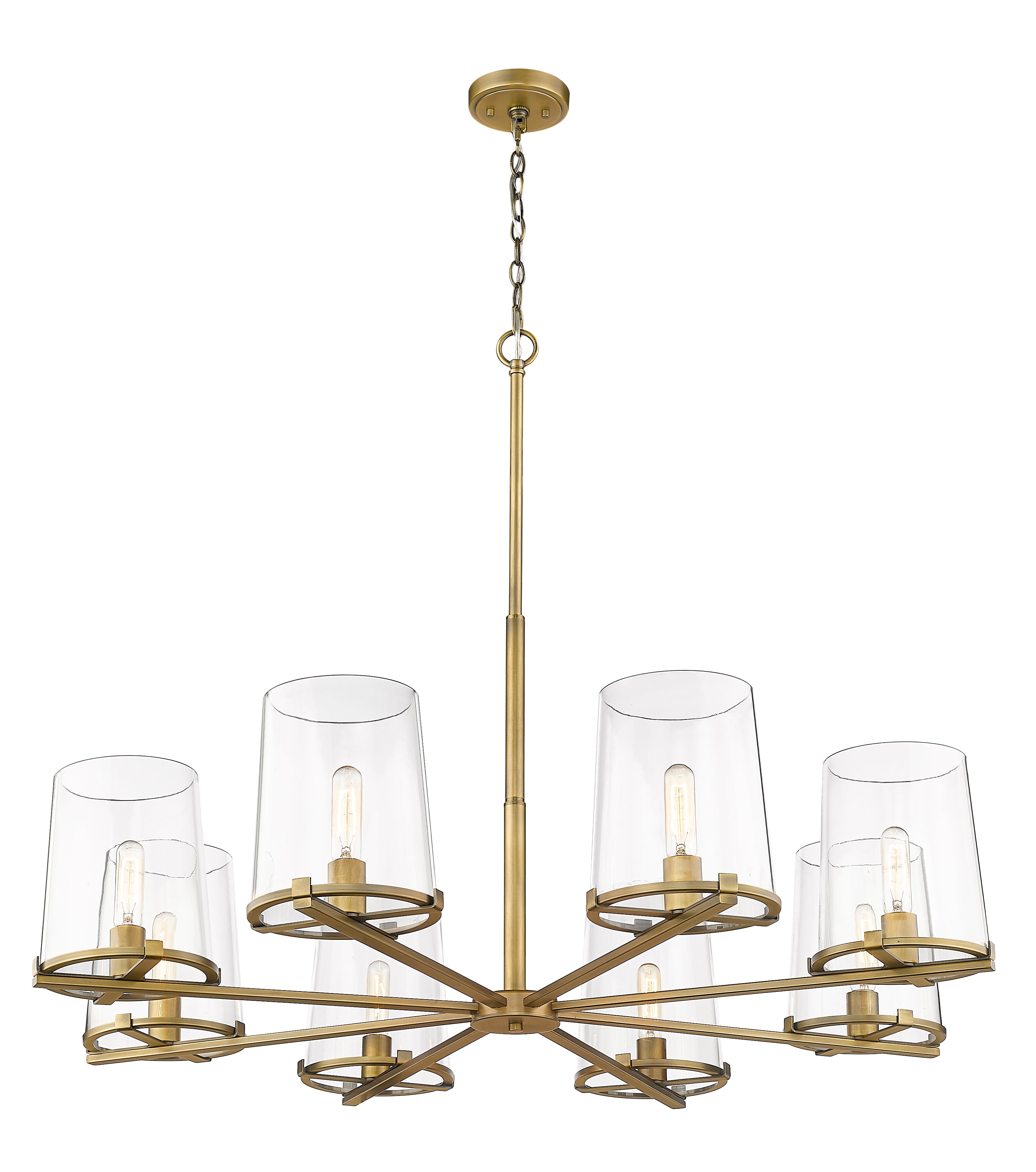 Callista 8 Light Chandelier Rubbed Brass
