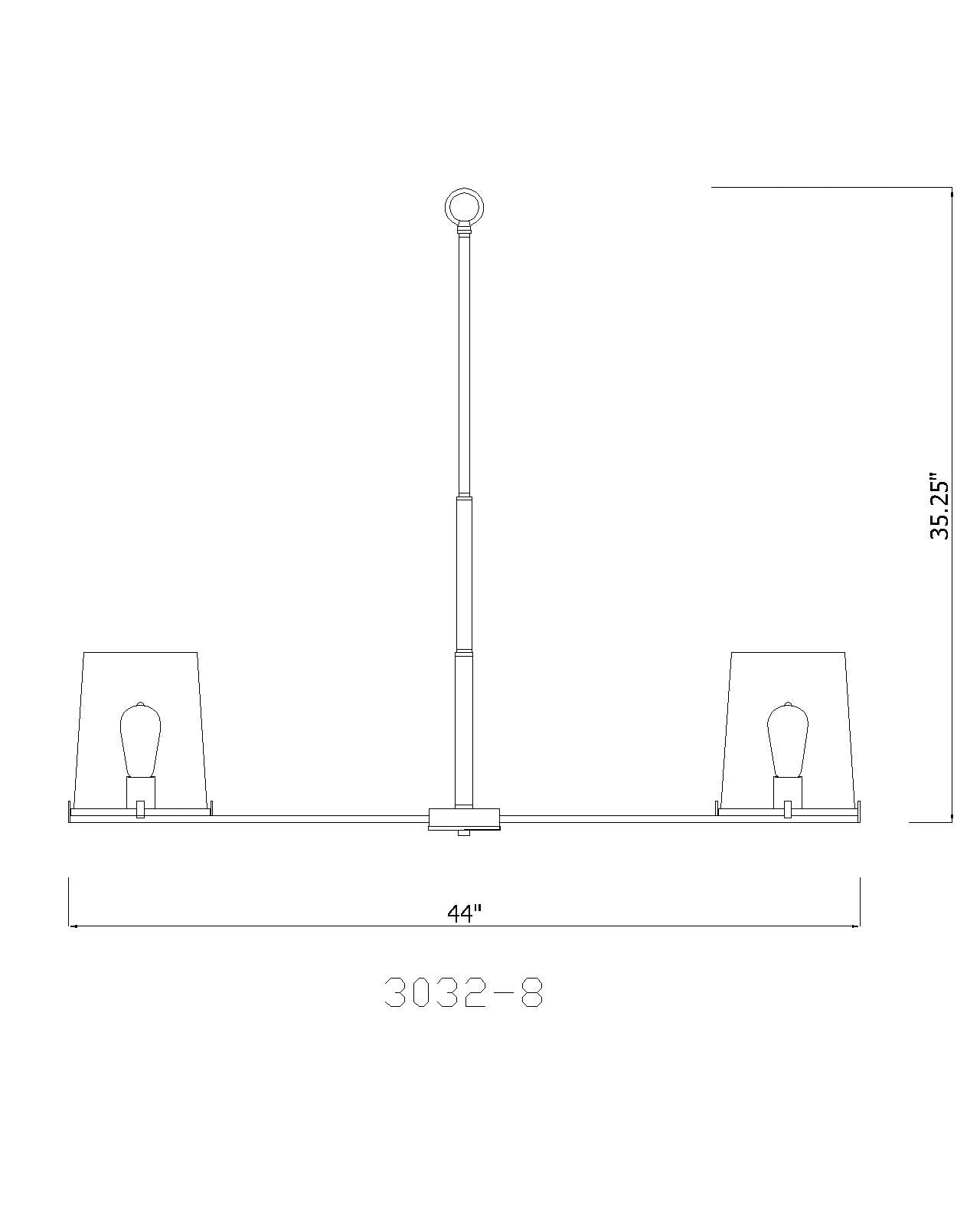 Callista 8 Light Chandelier Rubbed Brass