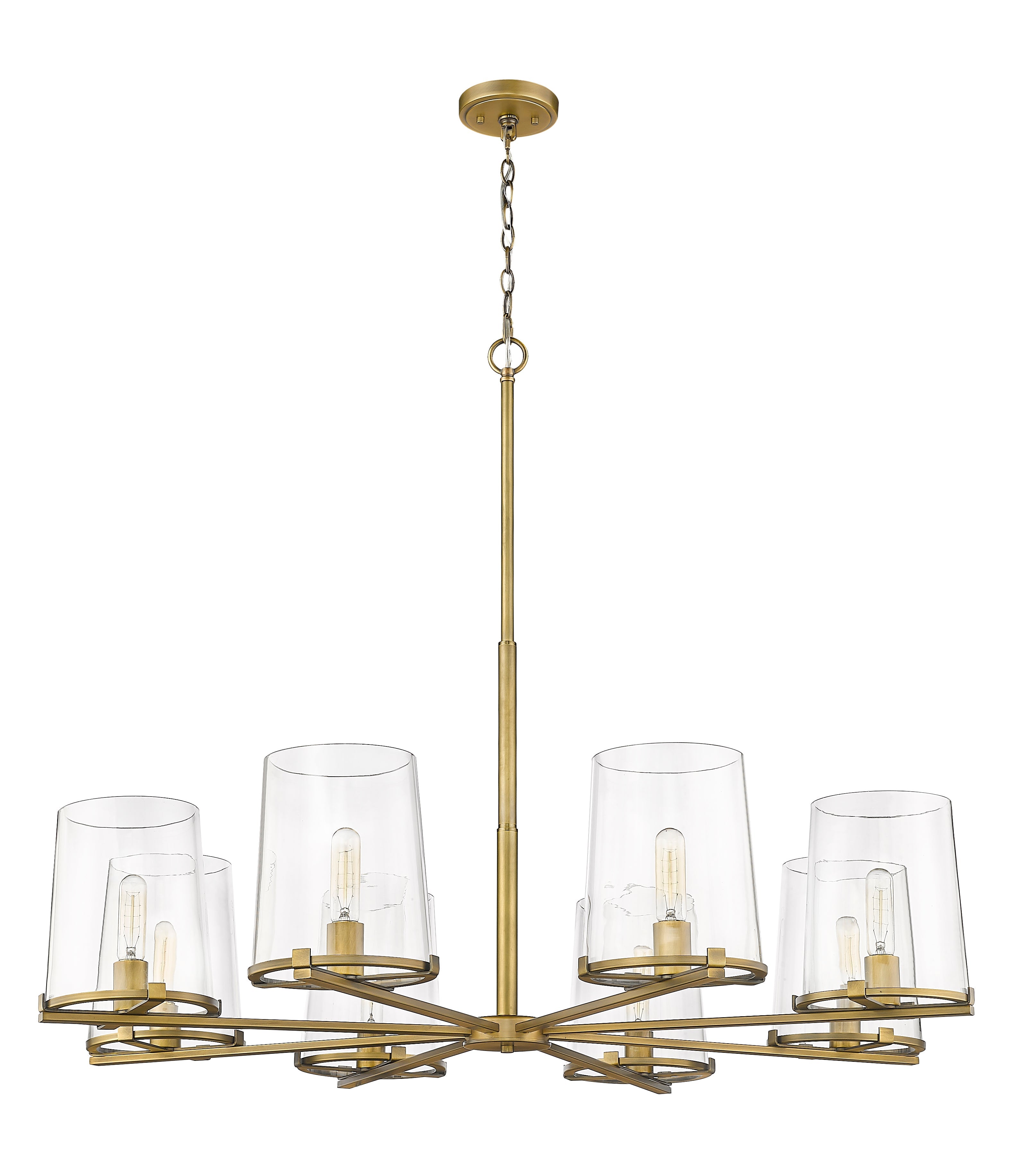 Callista 8 Light Chandelier Rubbed Brass